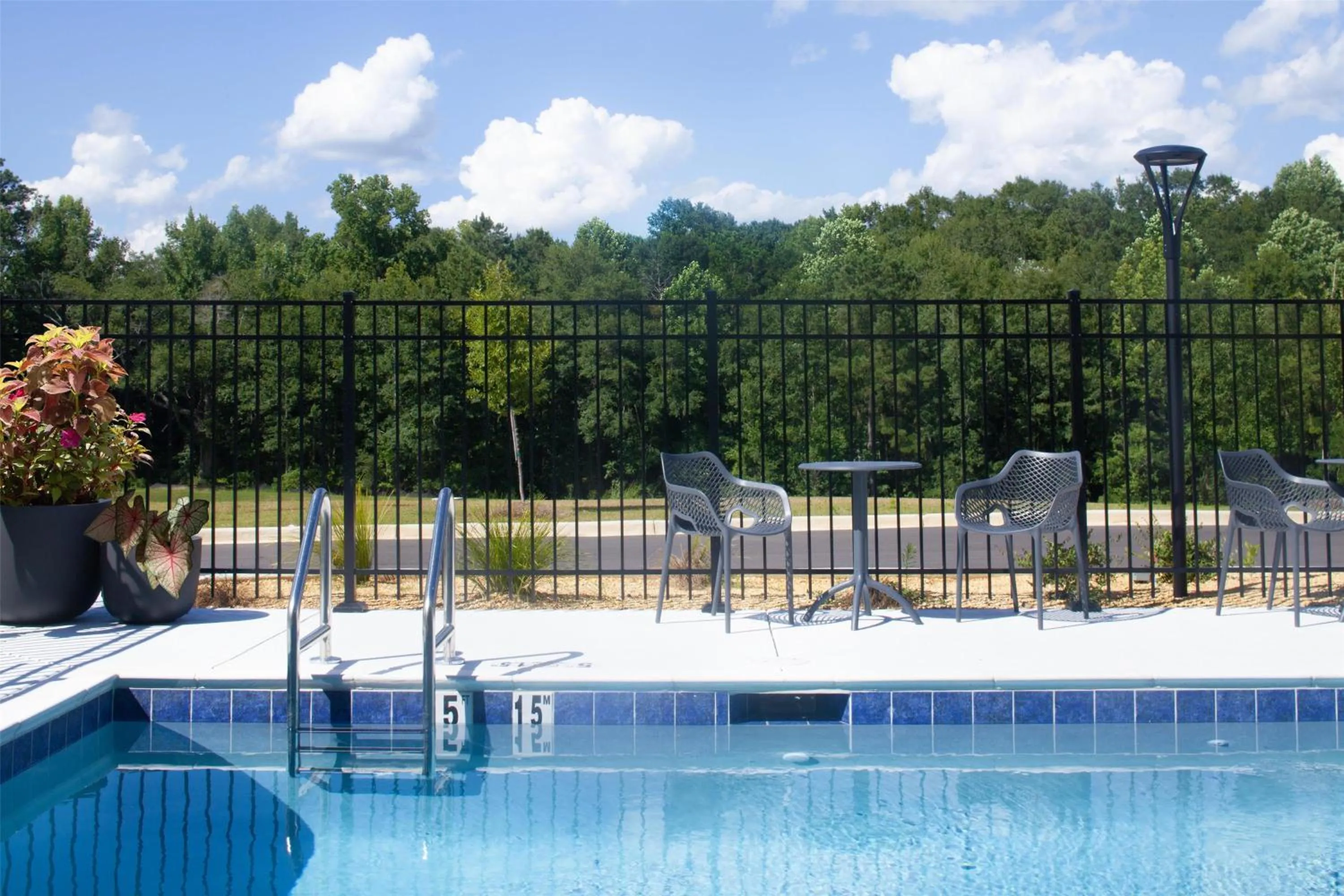 Pool view in Hampton Inn Evergreen