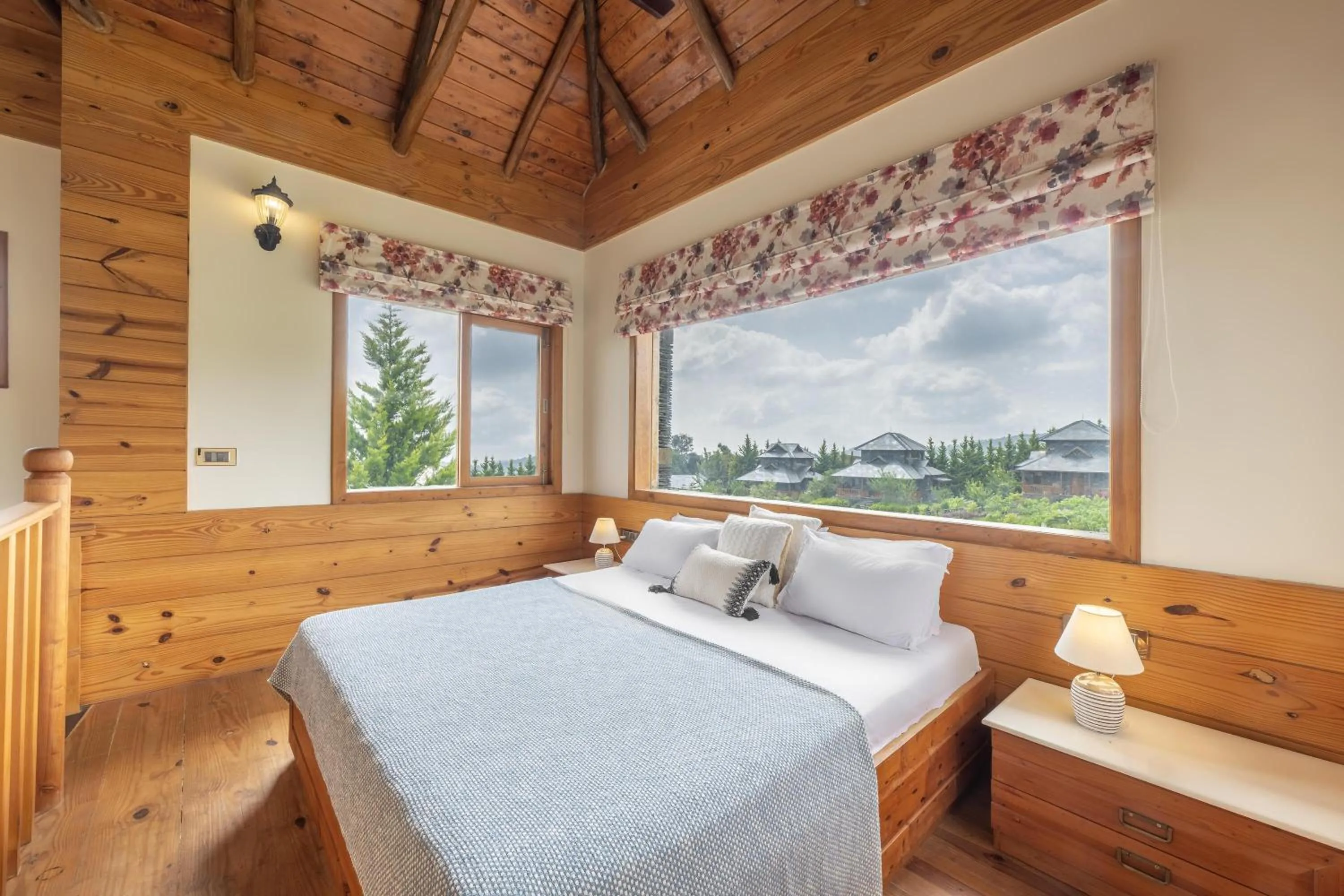 Bed in Echor Hill Farm Cottages Palampur