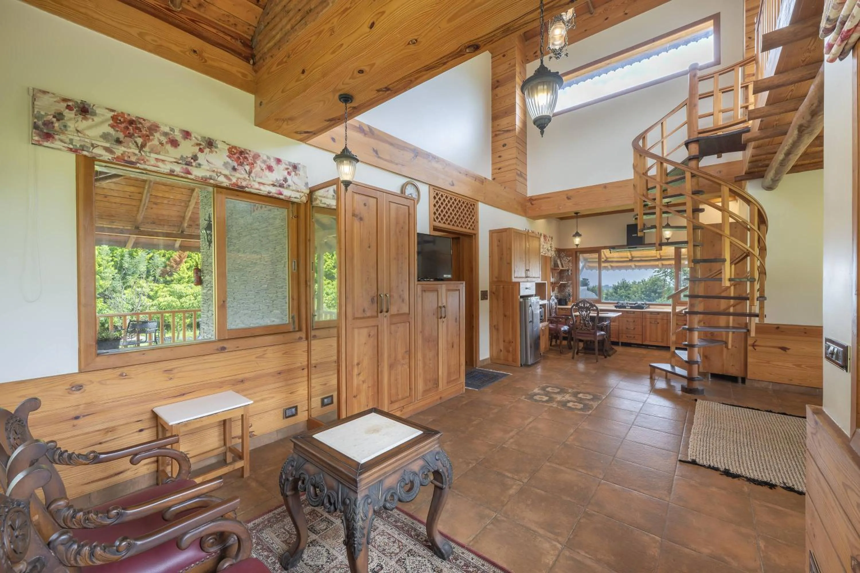 Living room in Echor Hill Farm Cottages Palampur