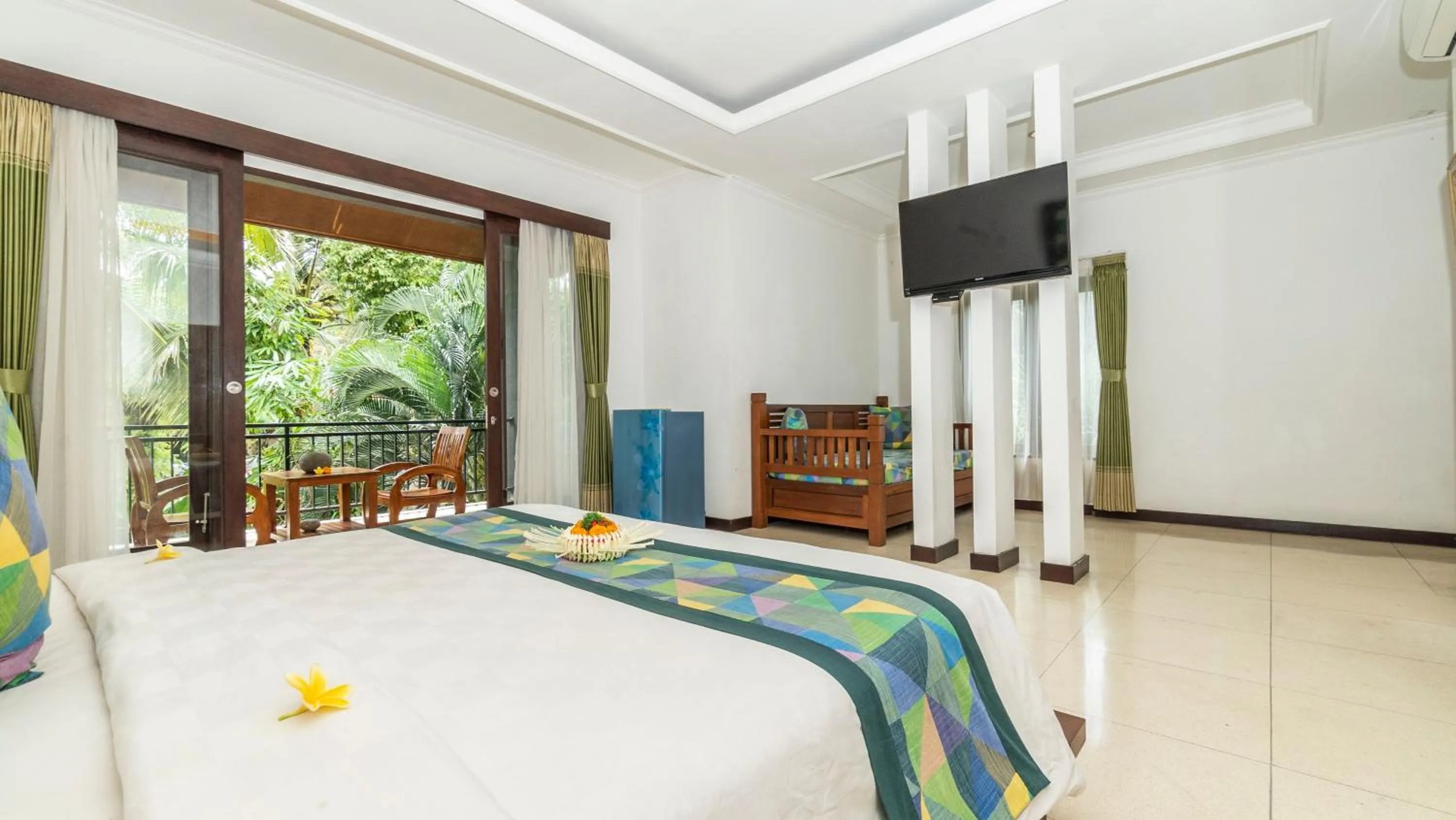 Bedroom, Bed in Gita Maha Ubud Hotel by Mahaputra-CHSE Certified
