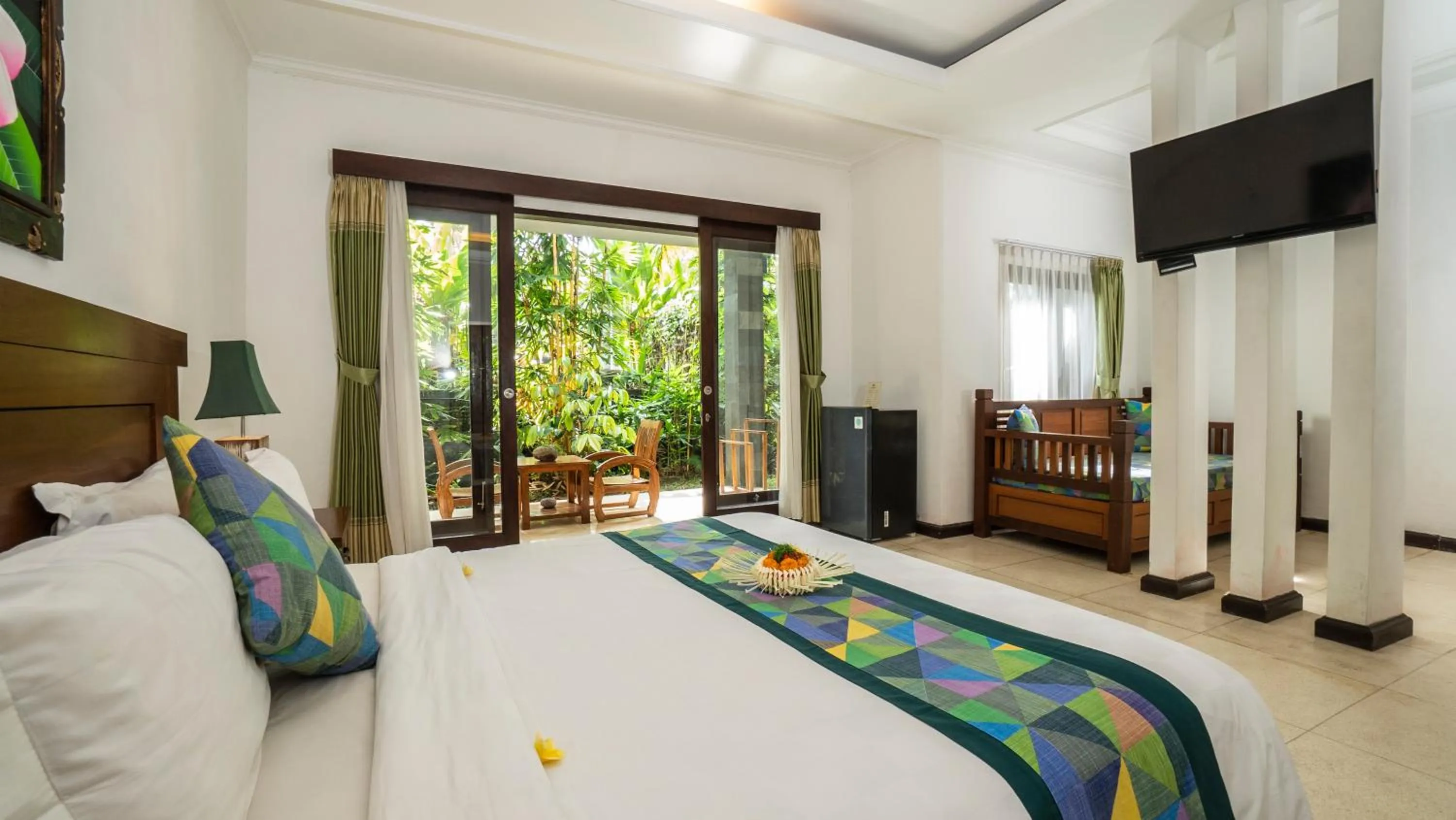 Bed in Gita Maha Ubud Hotel by Mahaputra-CHSE Certified