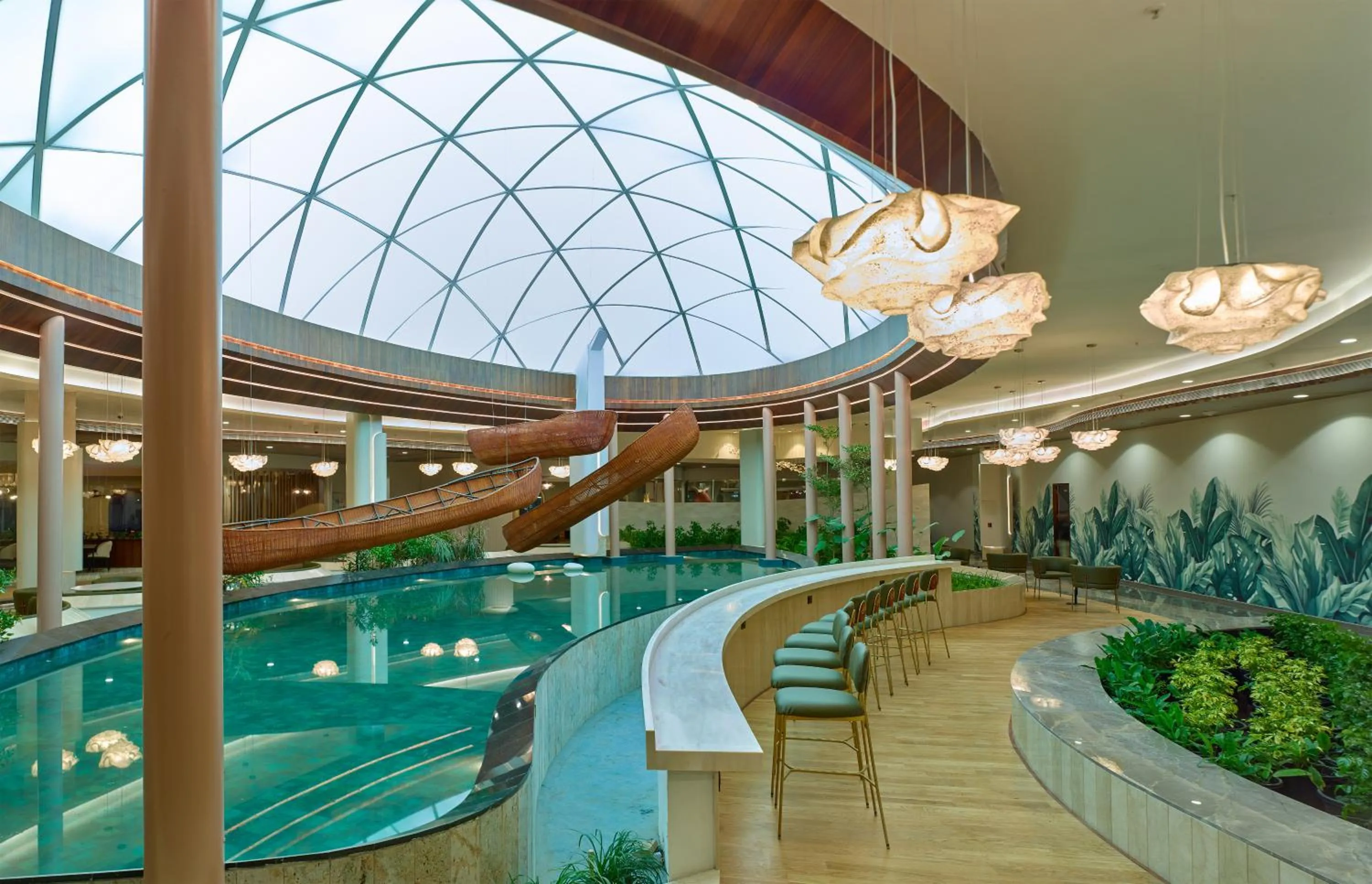 Pool view in 0484 Aero Lounge-Terminal 2 Cochin Airport Hotel