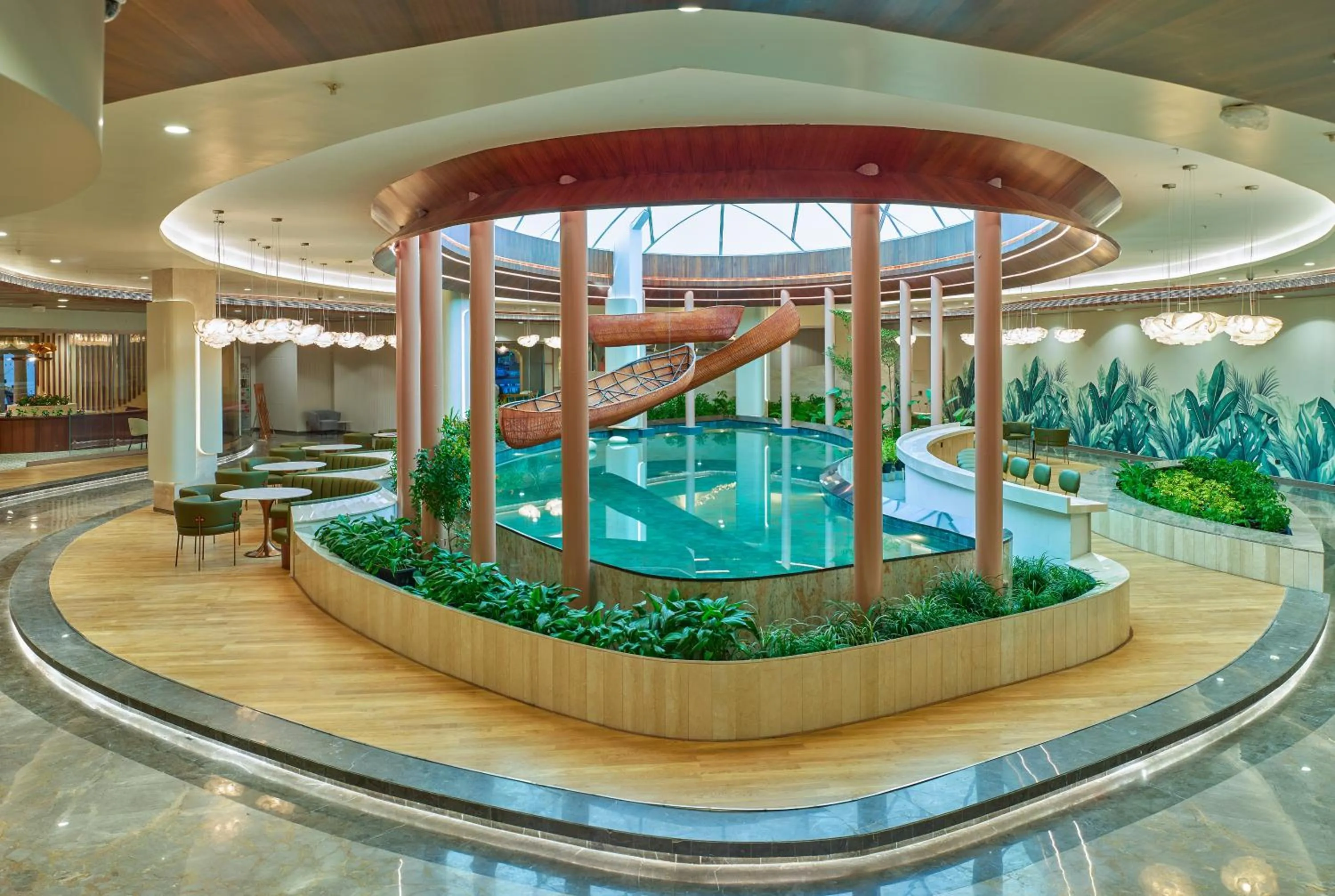 Pool view in 0484 Aero Lounge-Terminal 2 Cochin Airport Hotel