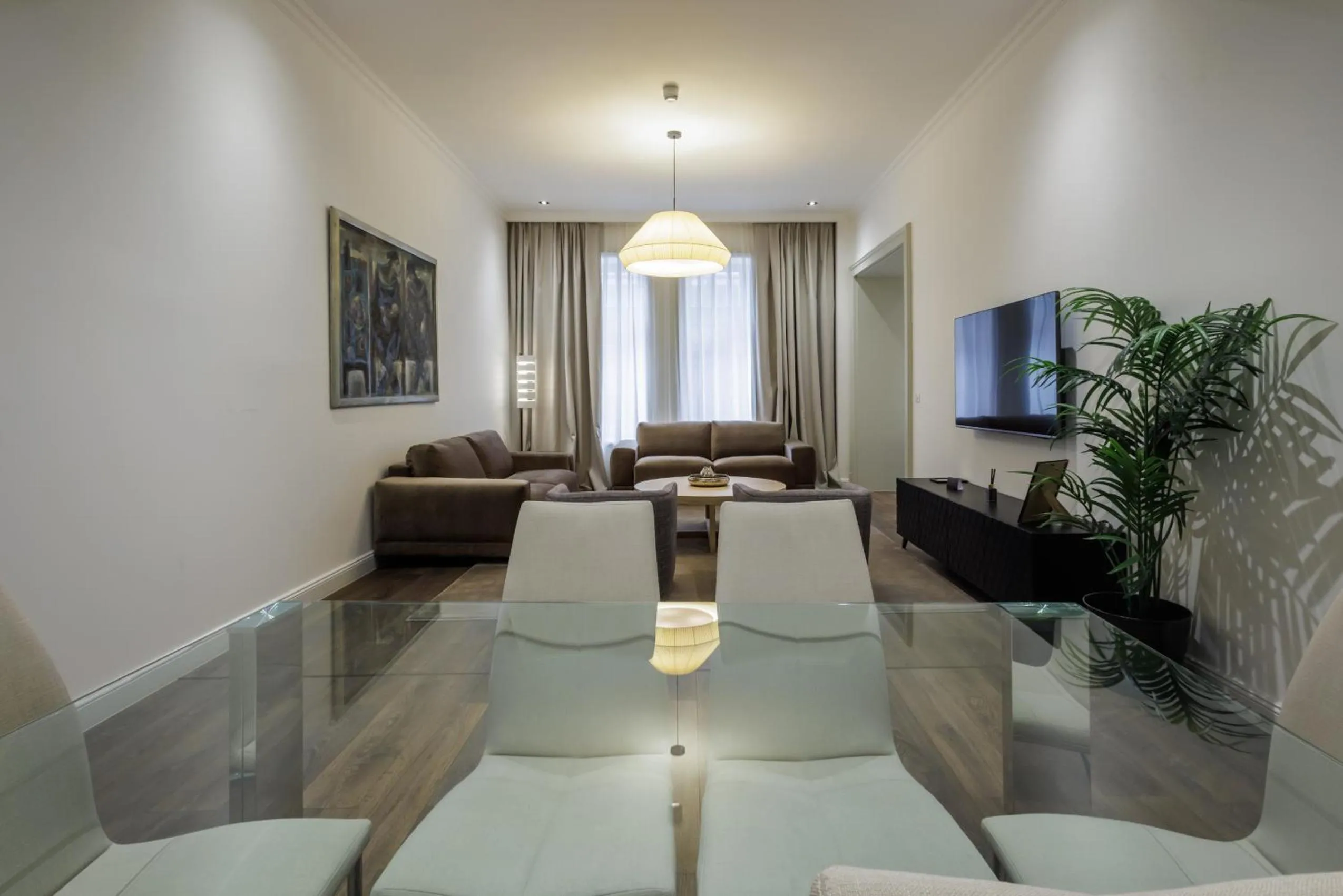 Seating area in Kozmo Residences Budapest