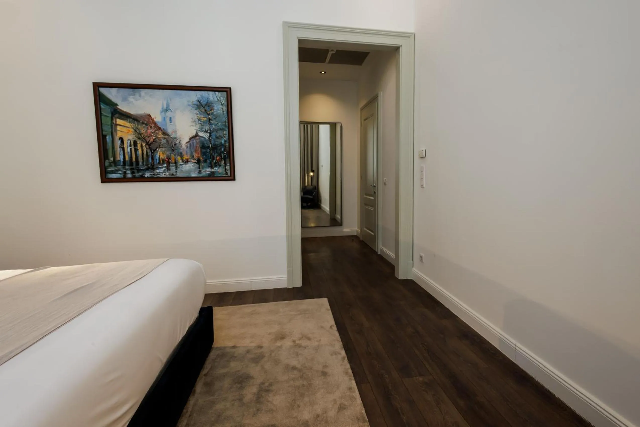 Bed in Kozmo Residences Budapest