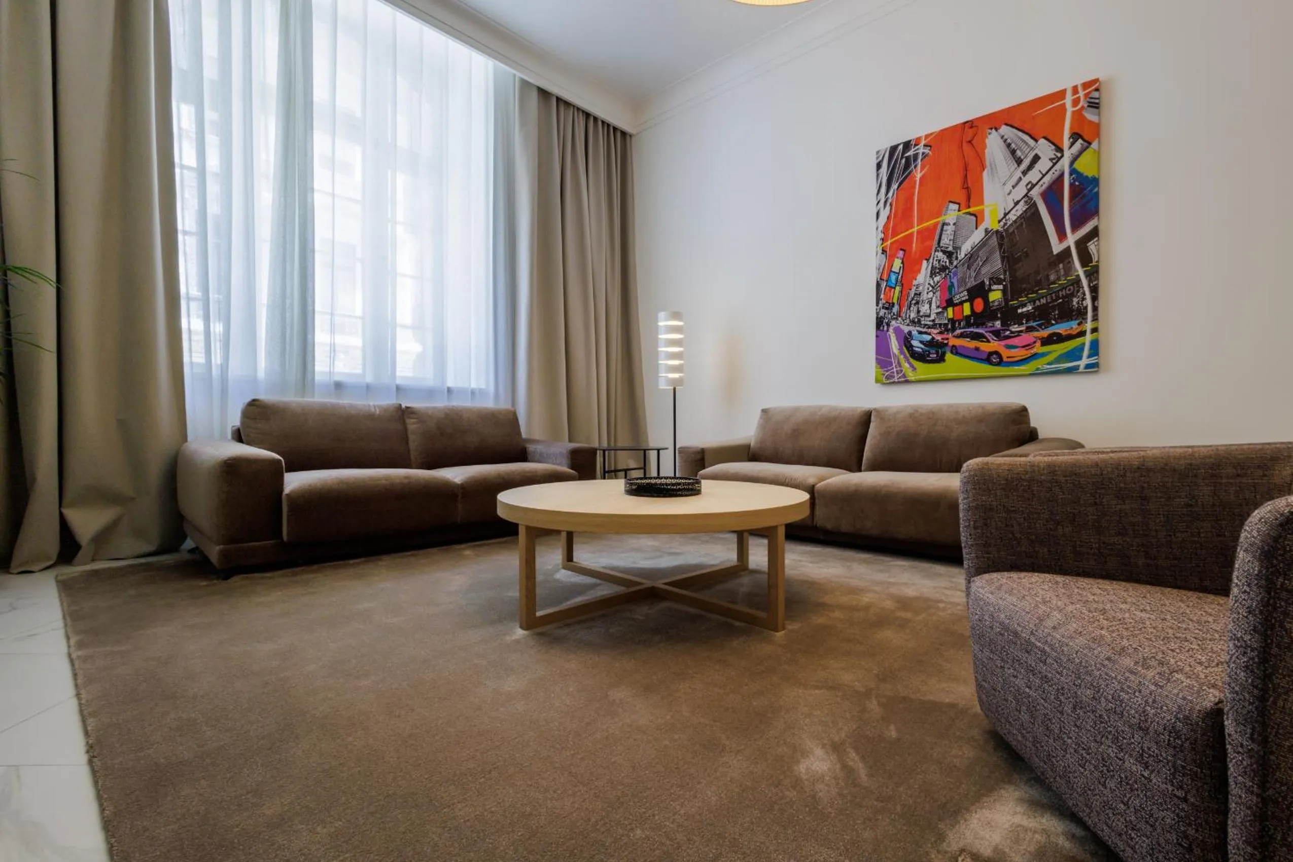 Living room in Kozmo Residences Budapest