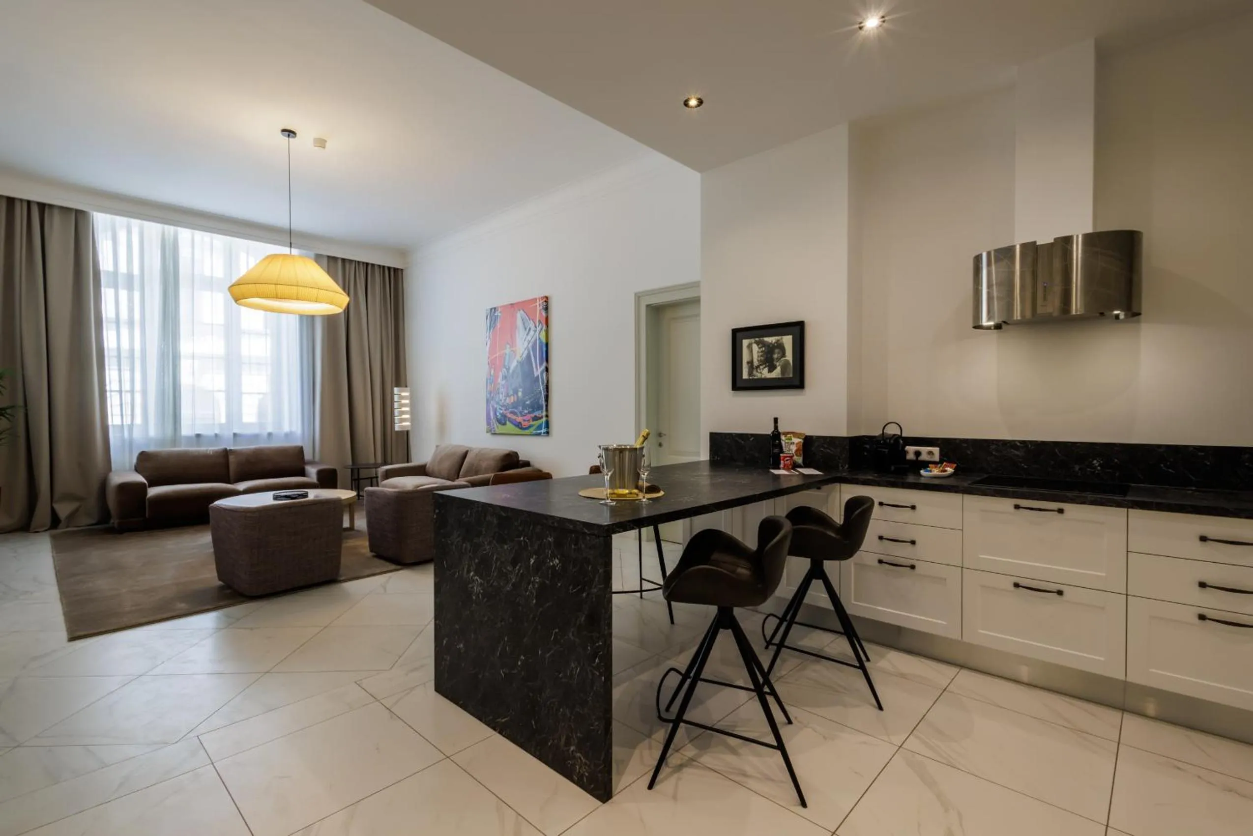 Kitchen or kitchenette in Kozmo Residences Budapest