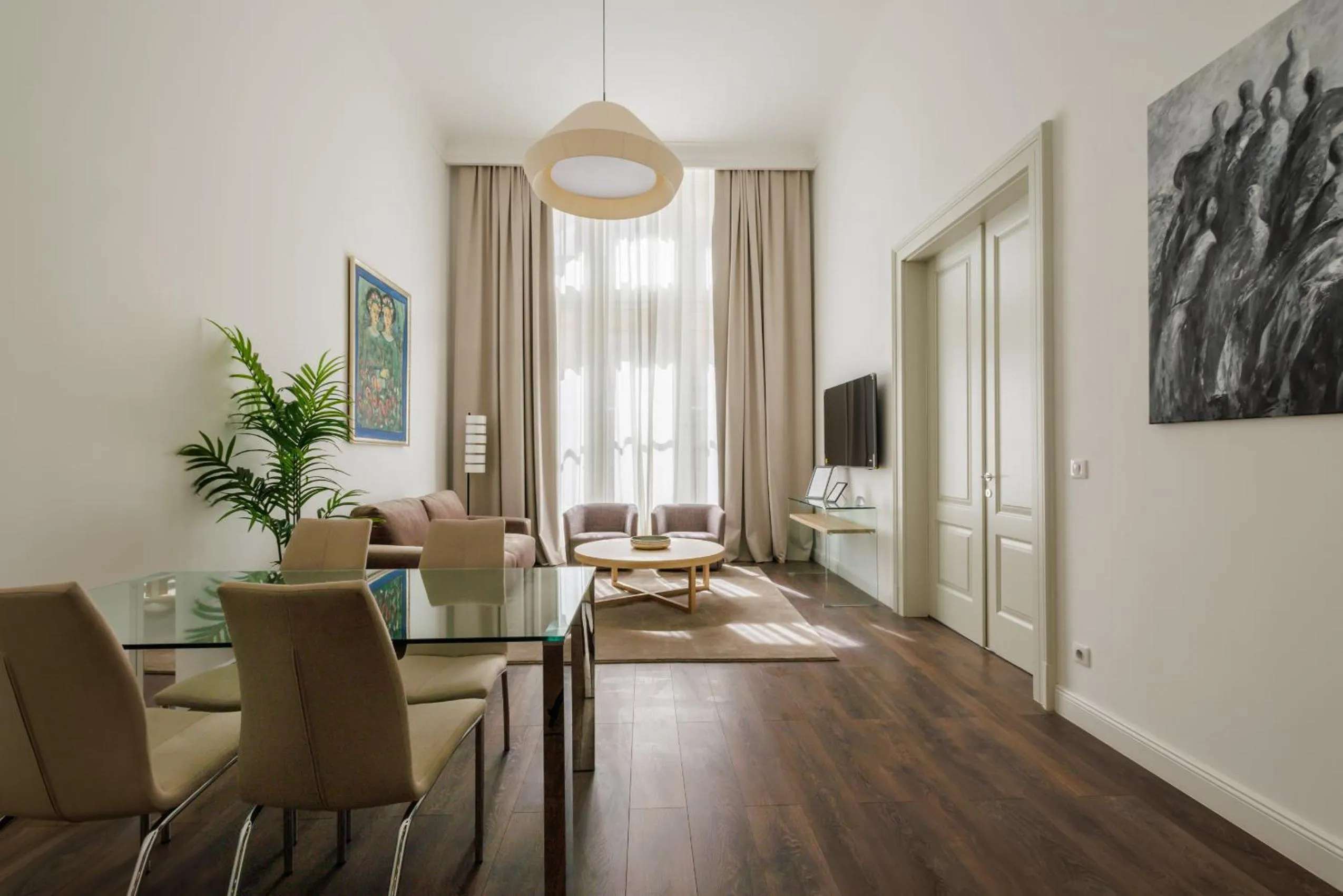 Living room in Kozmo Residences Budapest