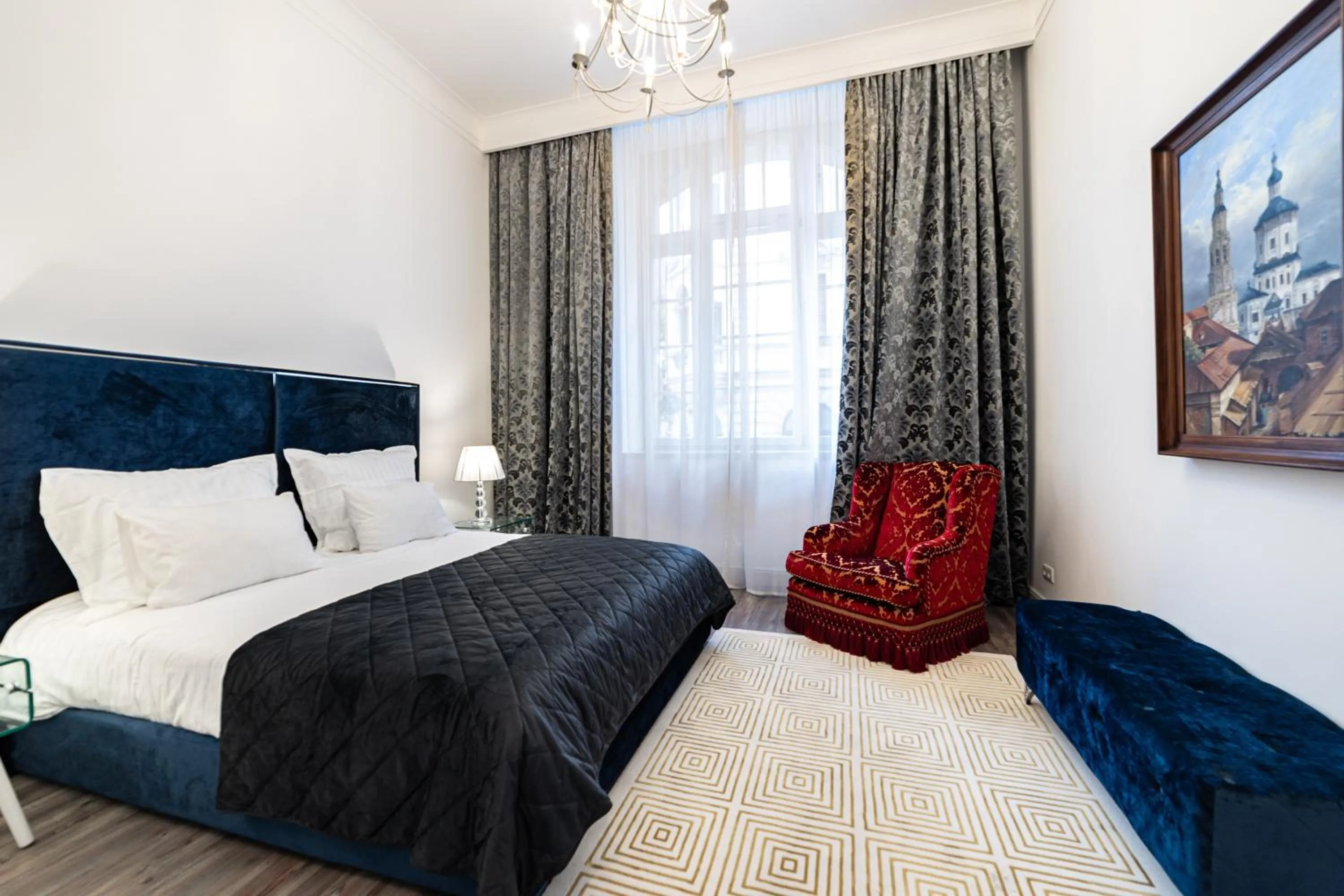 Bed in Kozmo Residences Budapest