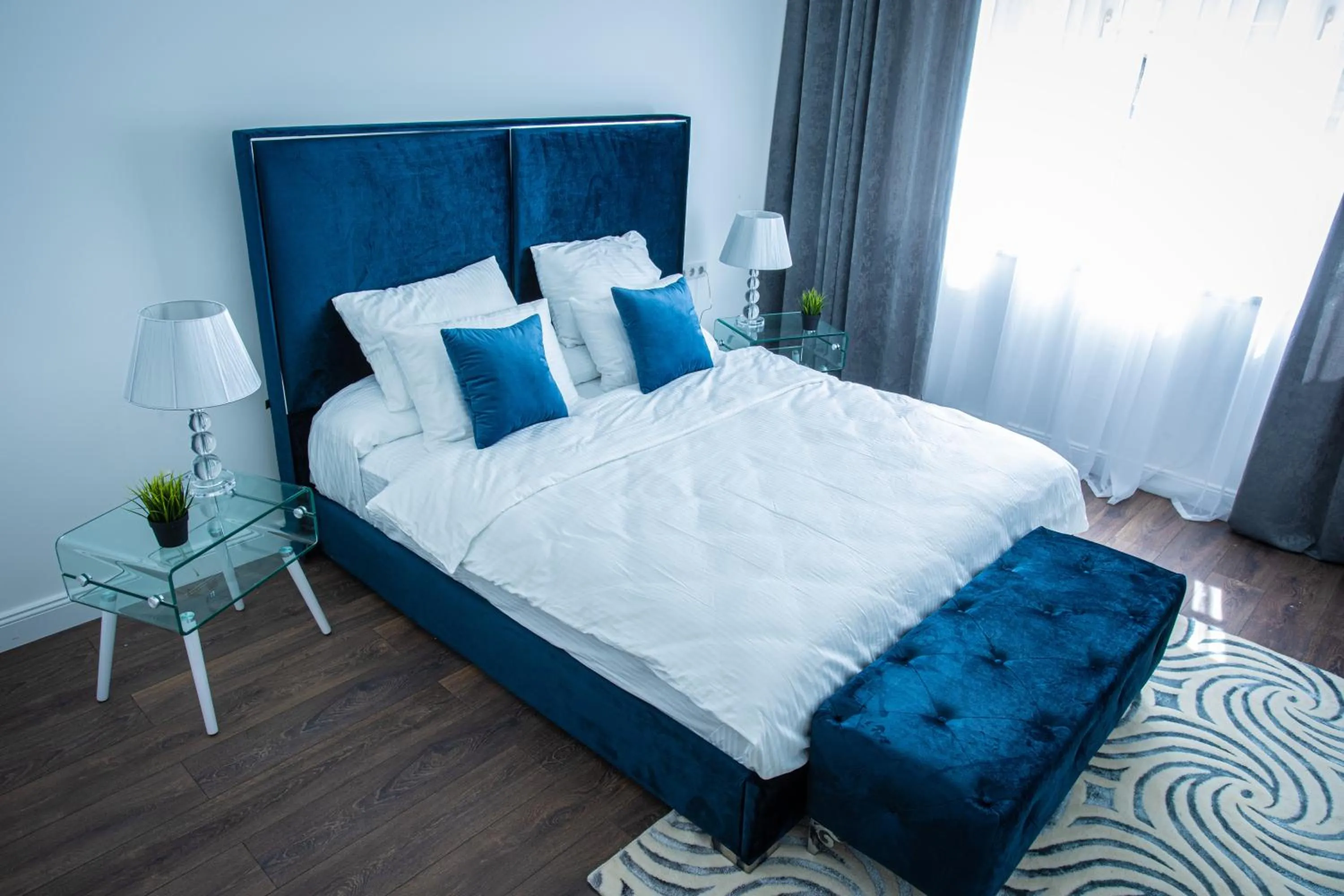 Bed in Kozmo Residences Budapest