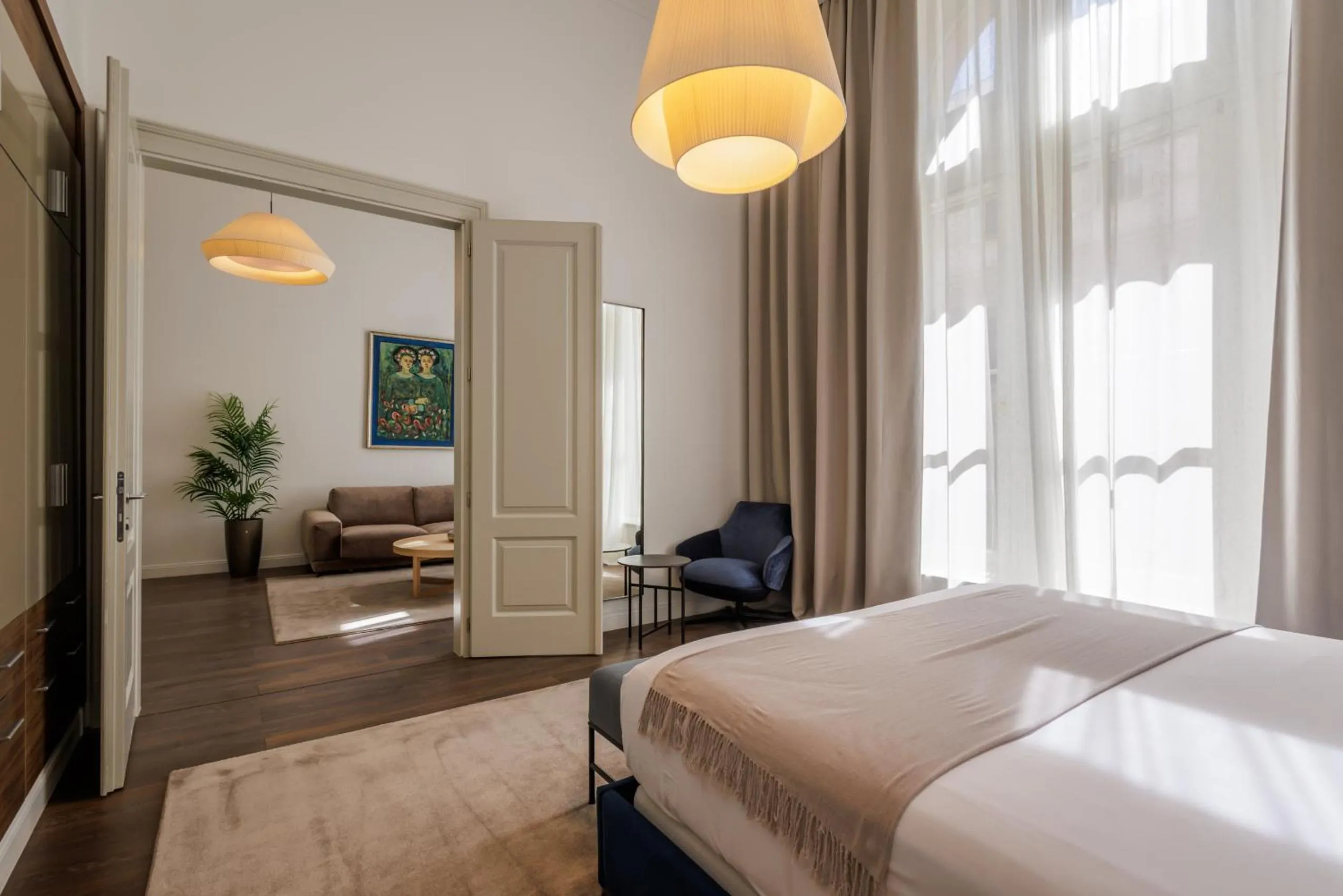 Bed in Kozmo Residences Budapest