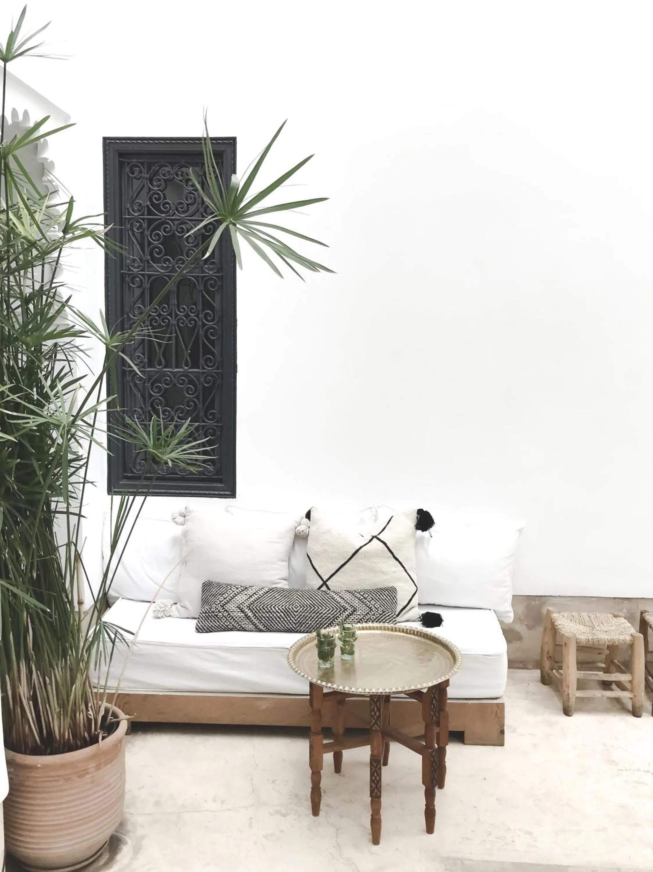 Patio, Bed in Riad Dar-K