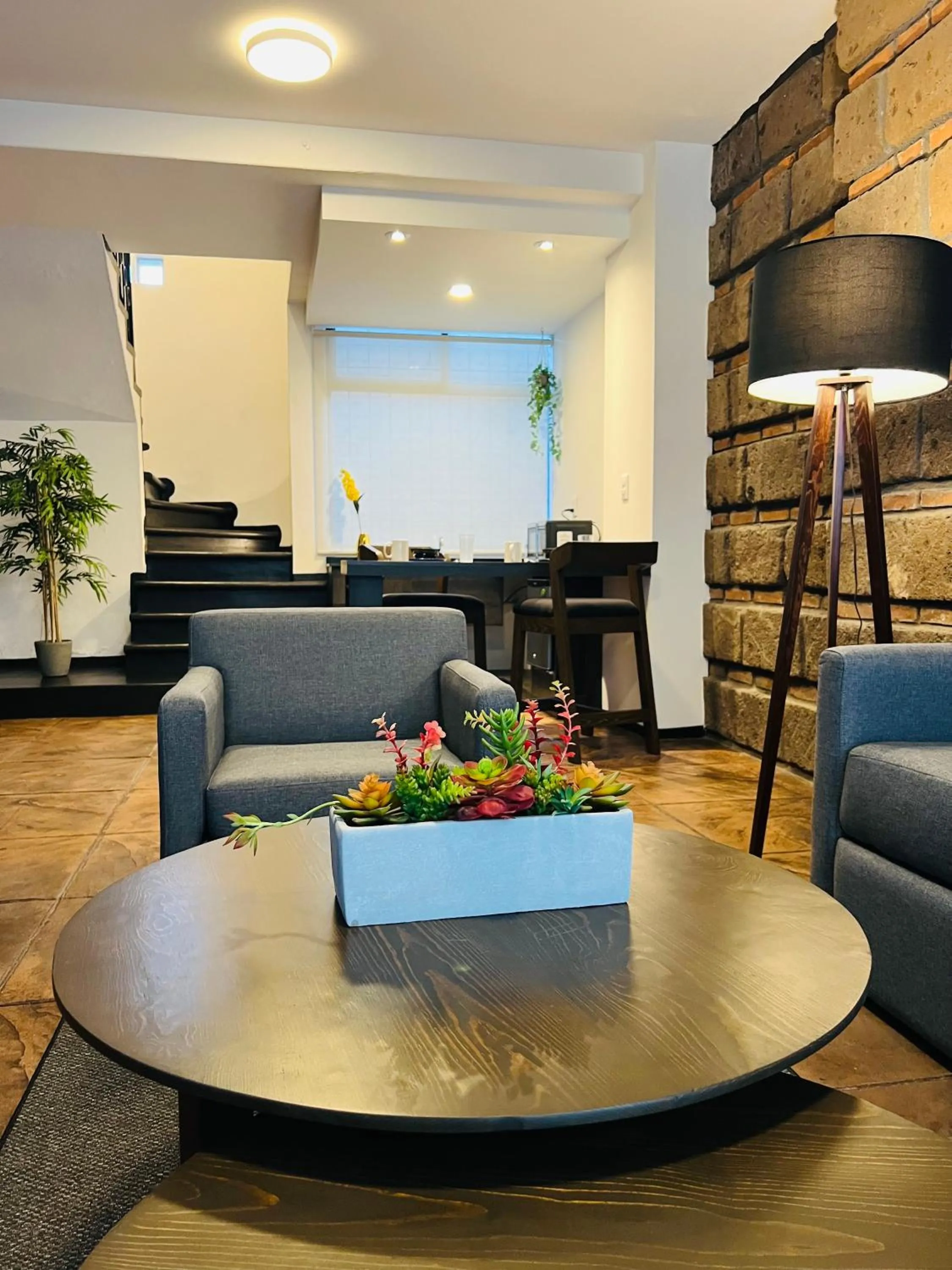 Seating area in QA Hotel