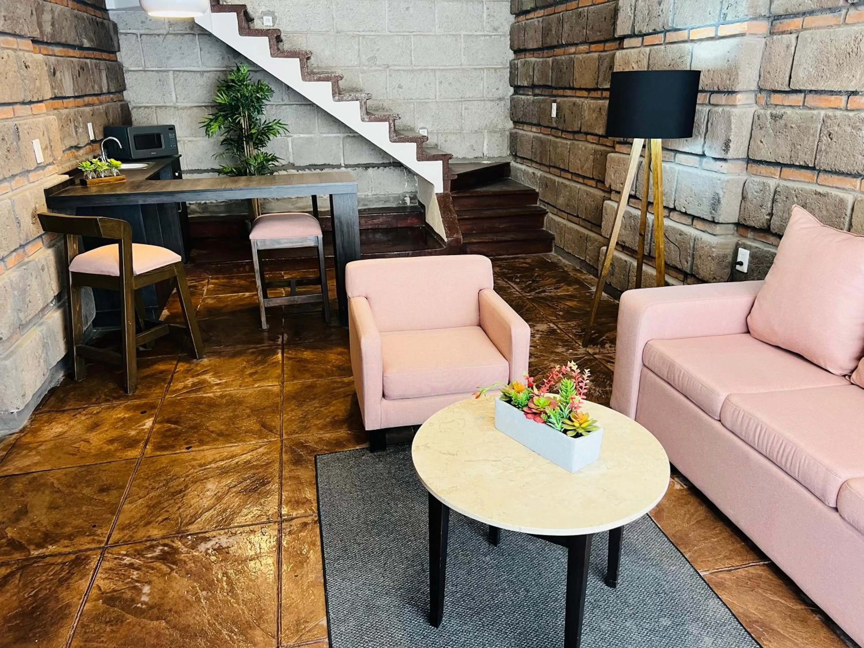 Seating area in QA Hotel