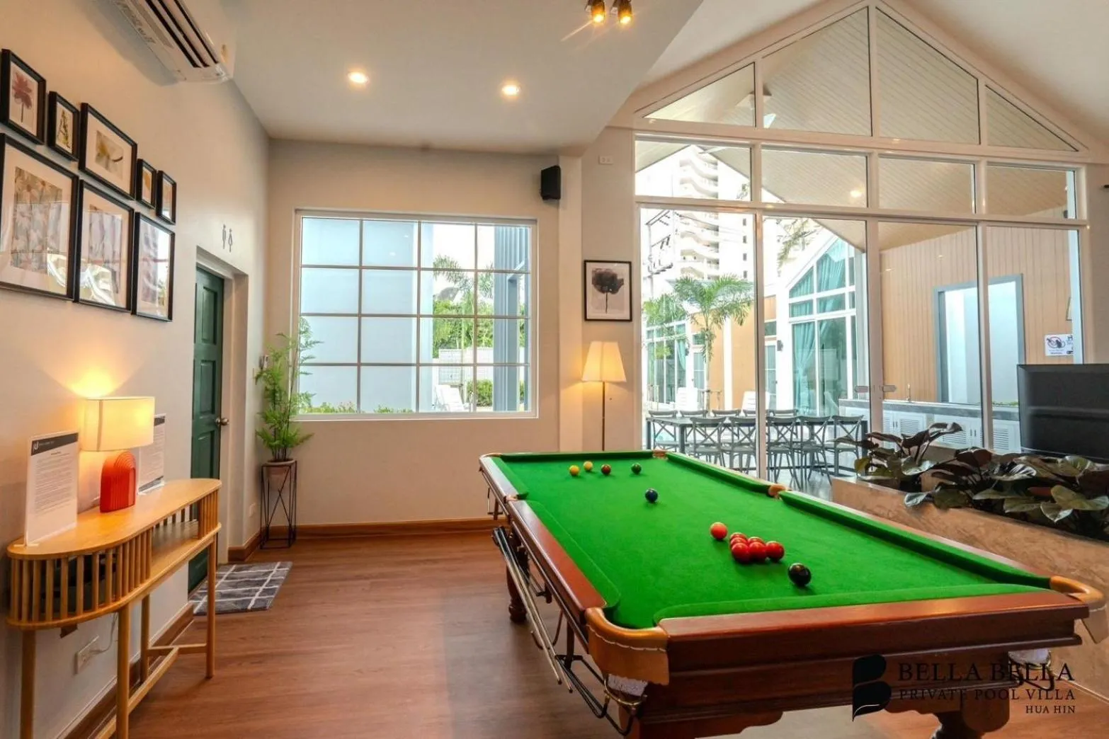 Billiard in BellaBella Private Pool Villa Huahin near Beach