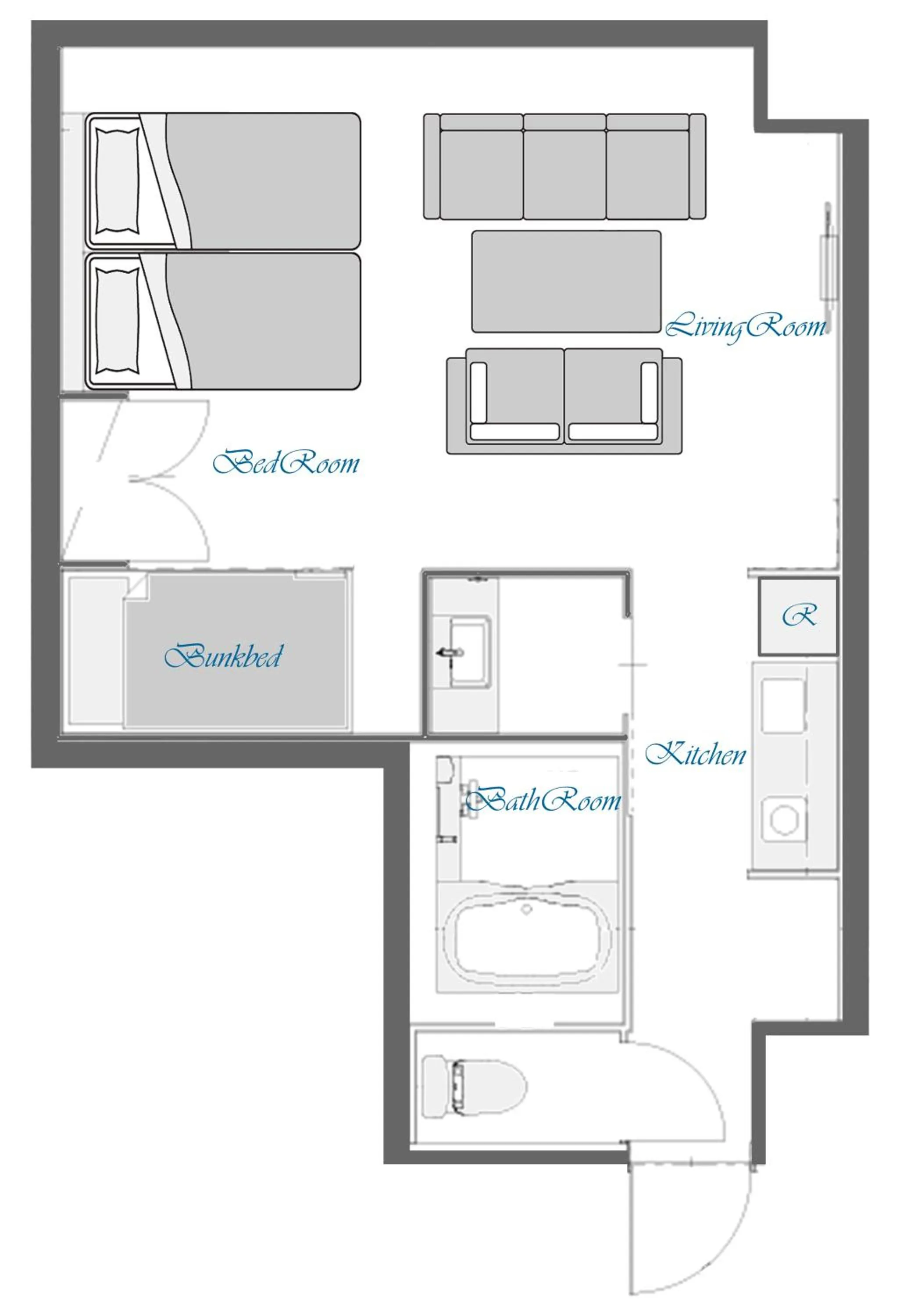 Photo of the whole room in KOKO HOTEL Residence Kyoto Nijo Castle