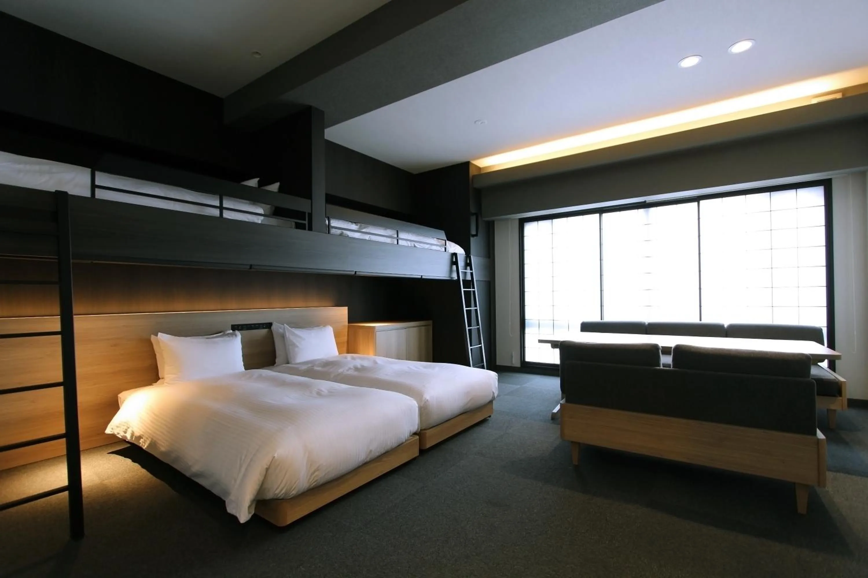 Photo of the whole room, Bed in KOKO HOTEL Residence Kyoto Nijo Castle