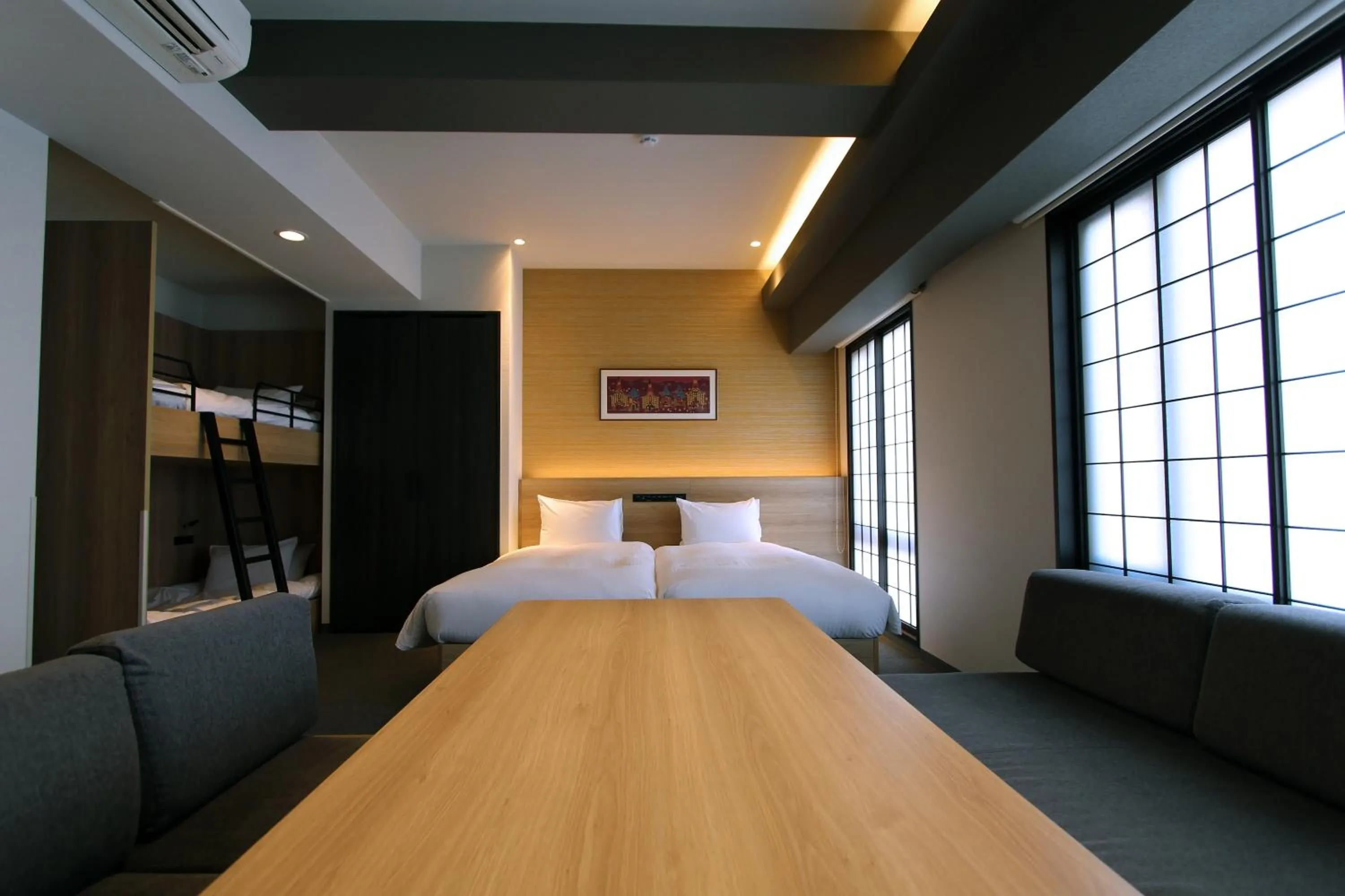 Photo of the whole room, Bed in KOKO HOTEL Residence Kyoto Nijo Castle