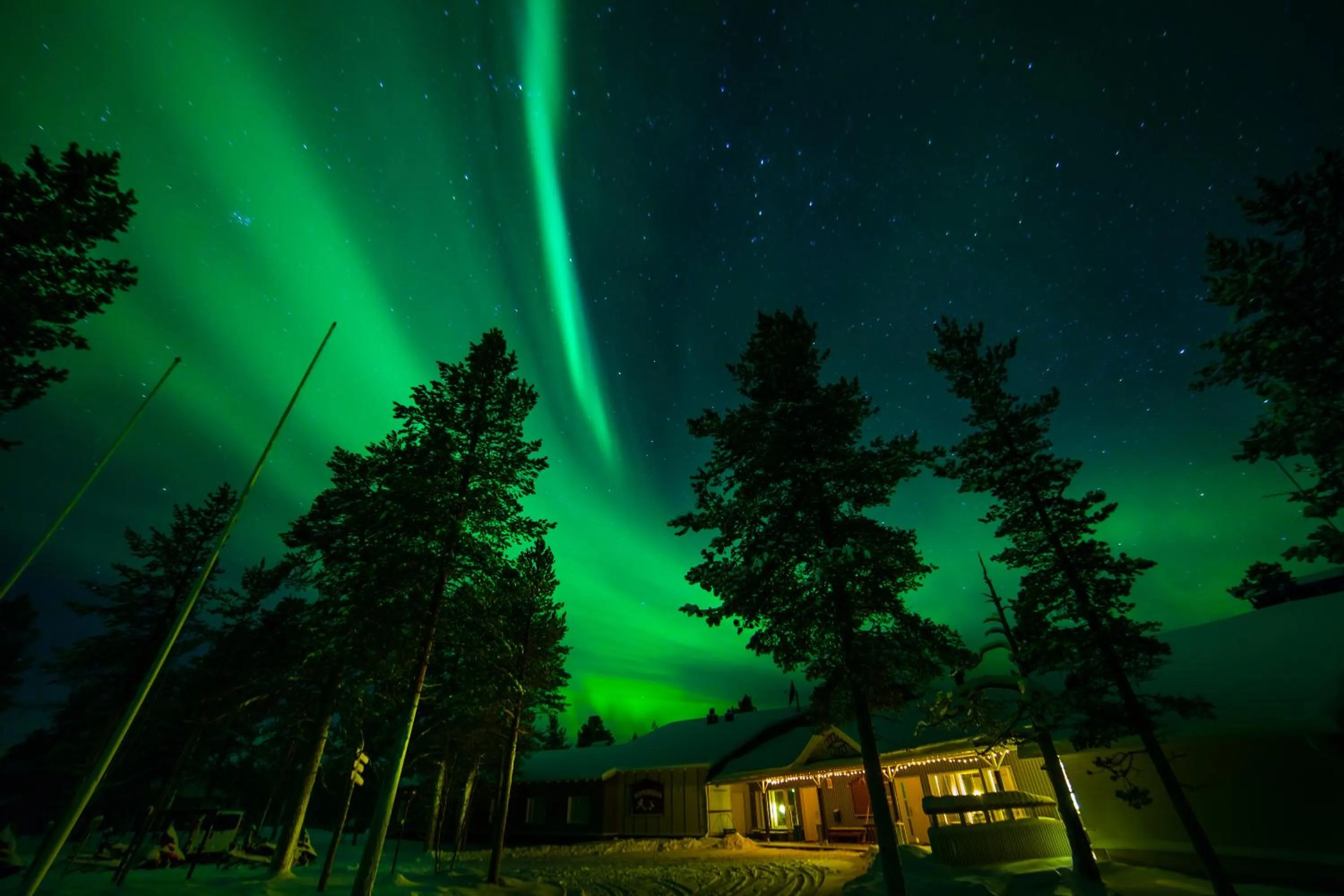Facade/entrance in Wilderness Hotel Muotka & Igloos