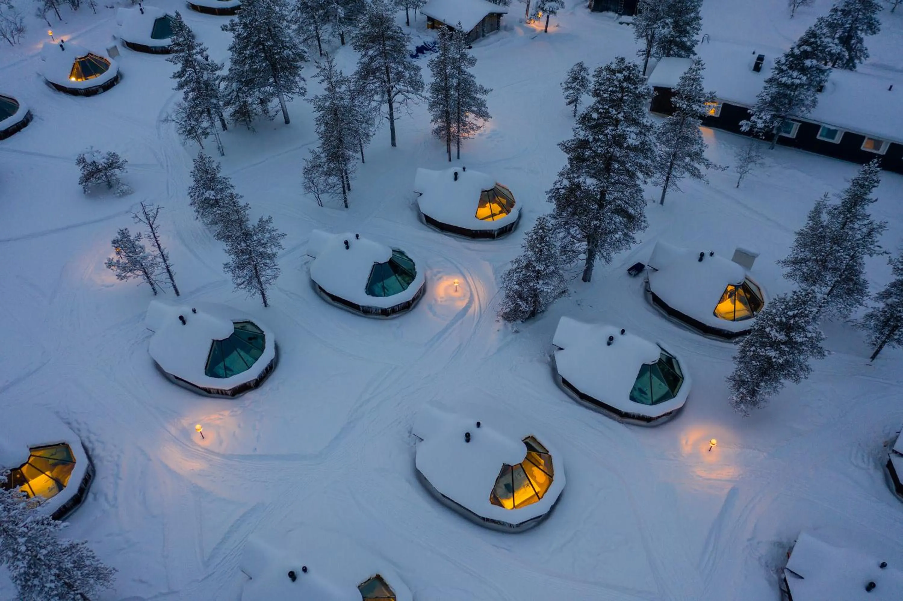 Bird's eye view in Wilderness Hotel Muotka & Igloos