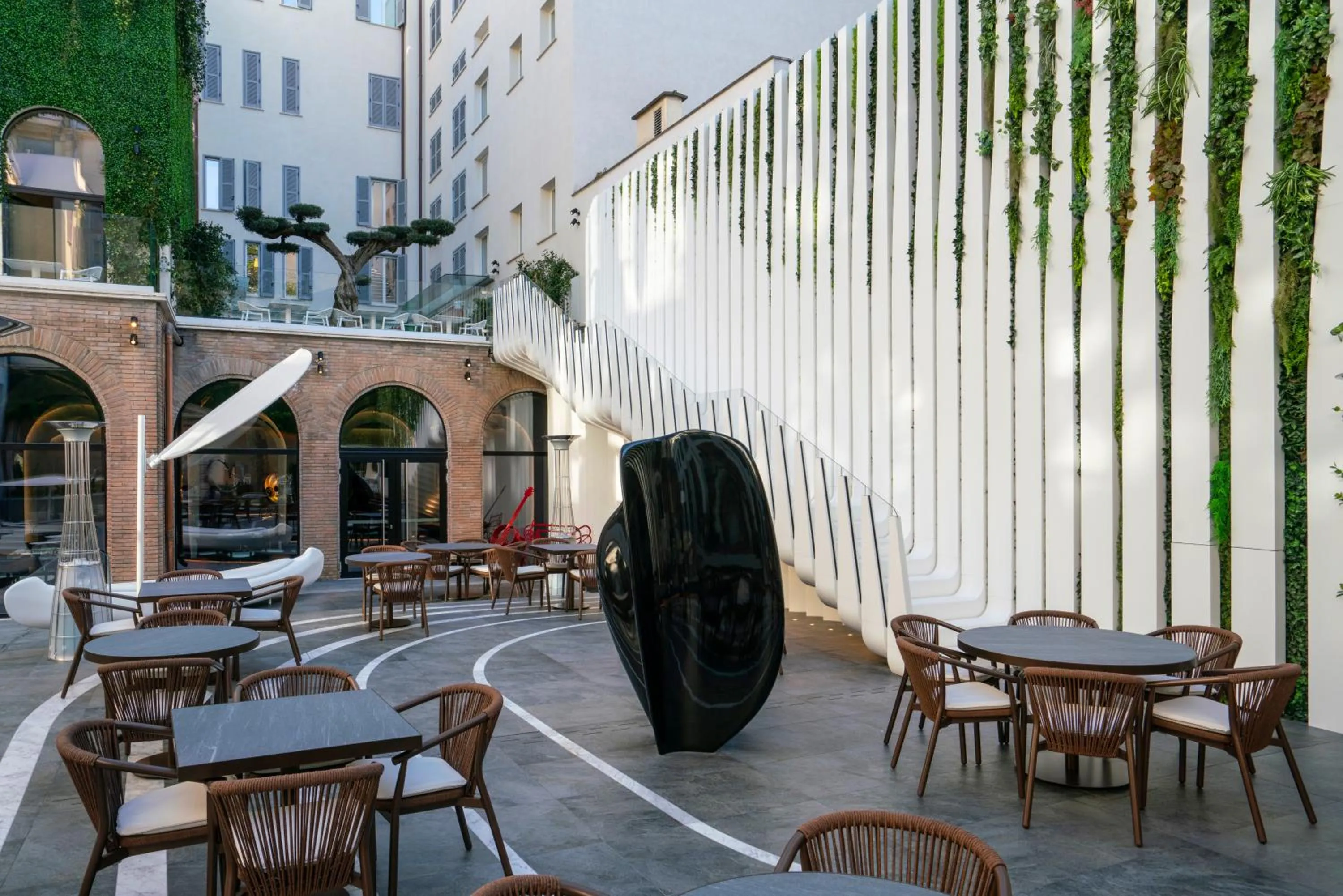 Inner courtyard view in ROMEO Roma