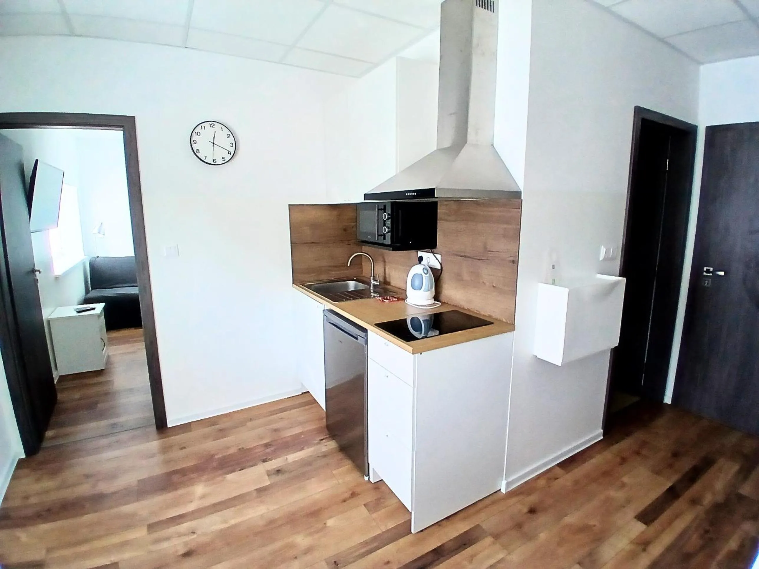 Kitchen or kitchenette in Dimael Hostel & Apartments