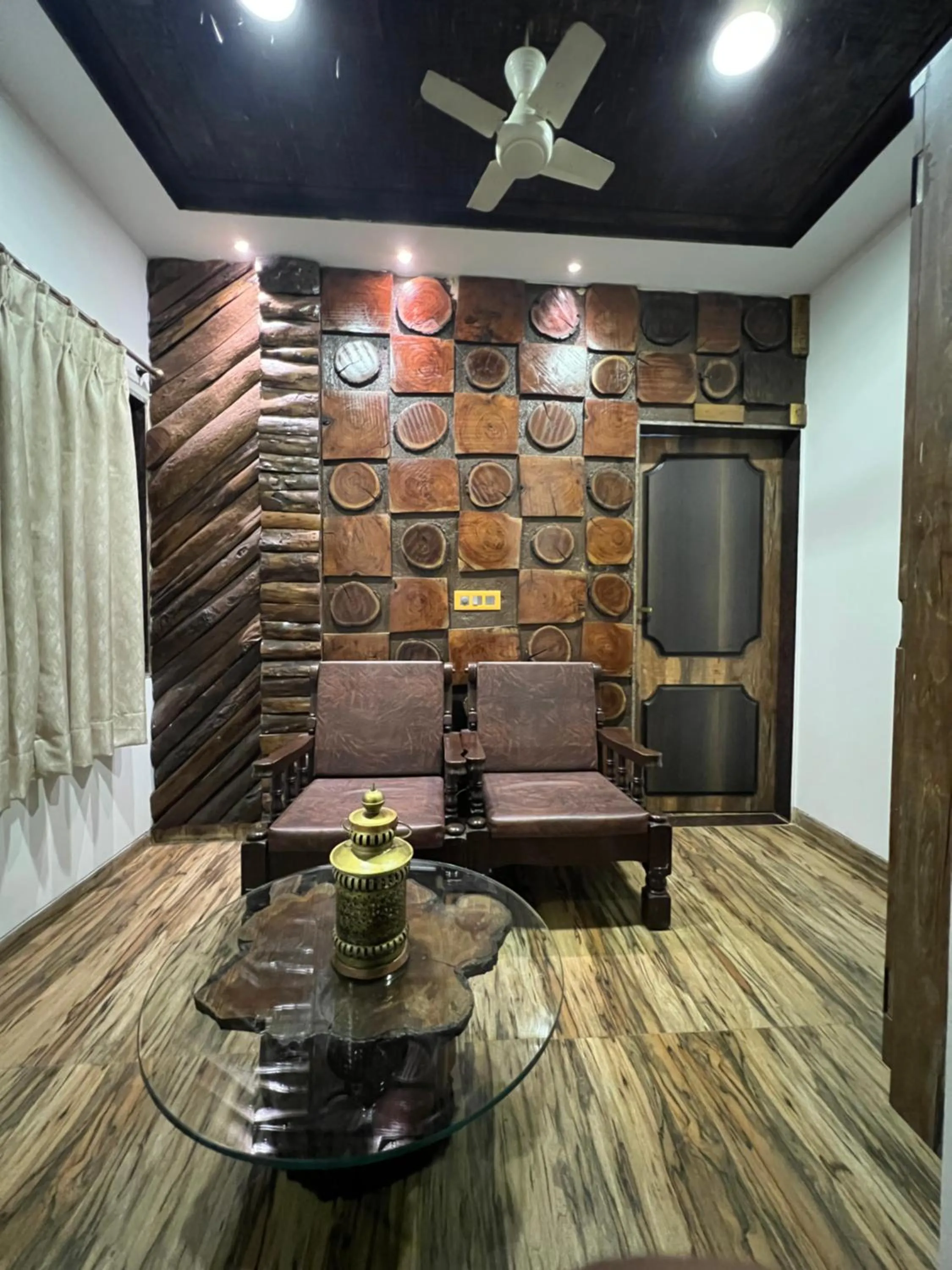 Seating area in Aayush Resort Karjat