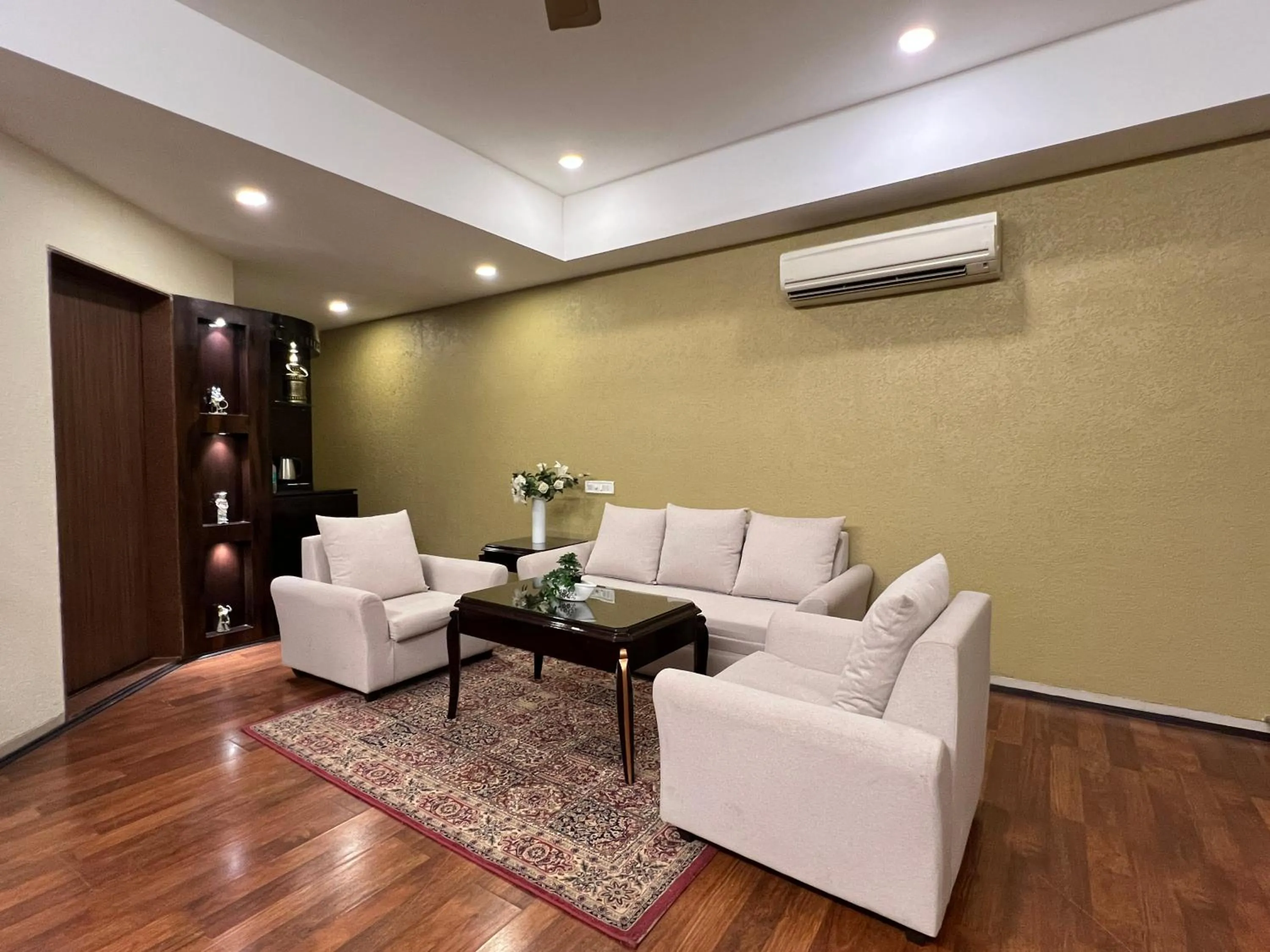 Seating area in Aayush Resort Karjat