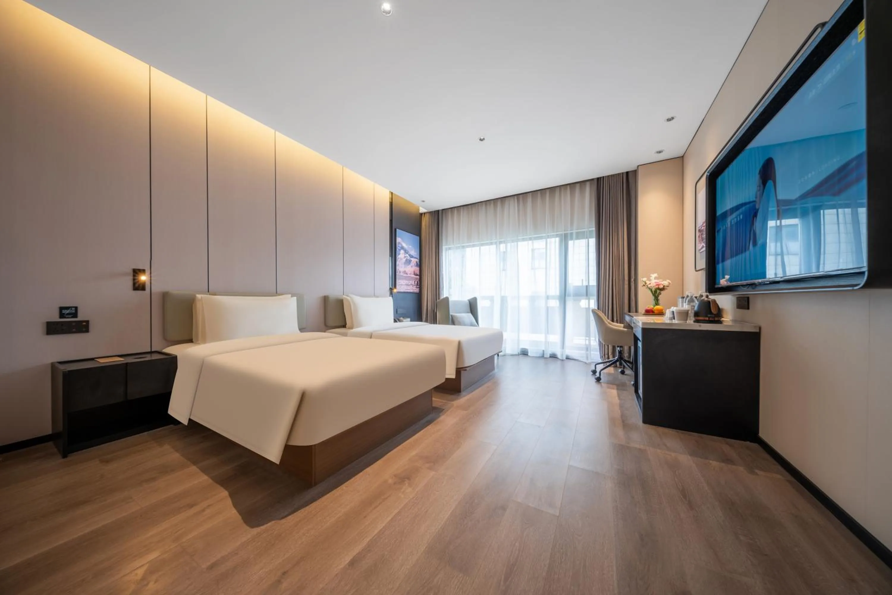 Bed in Atour Hotel Chengdu Jinniui Yipintianxia