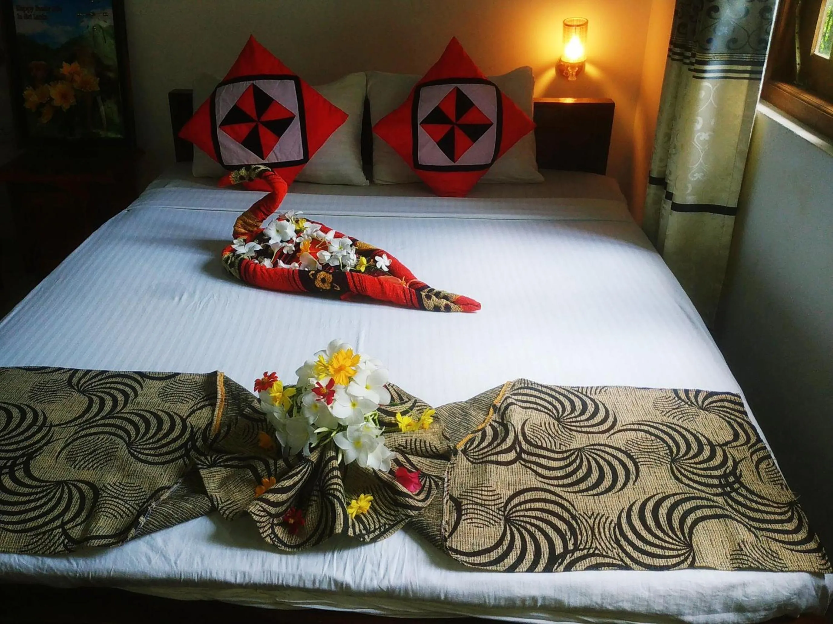 View (from property/room), Bed in Green heaven safari resort Udawalawa