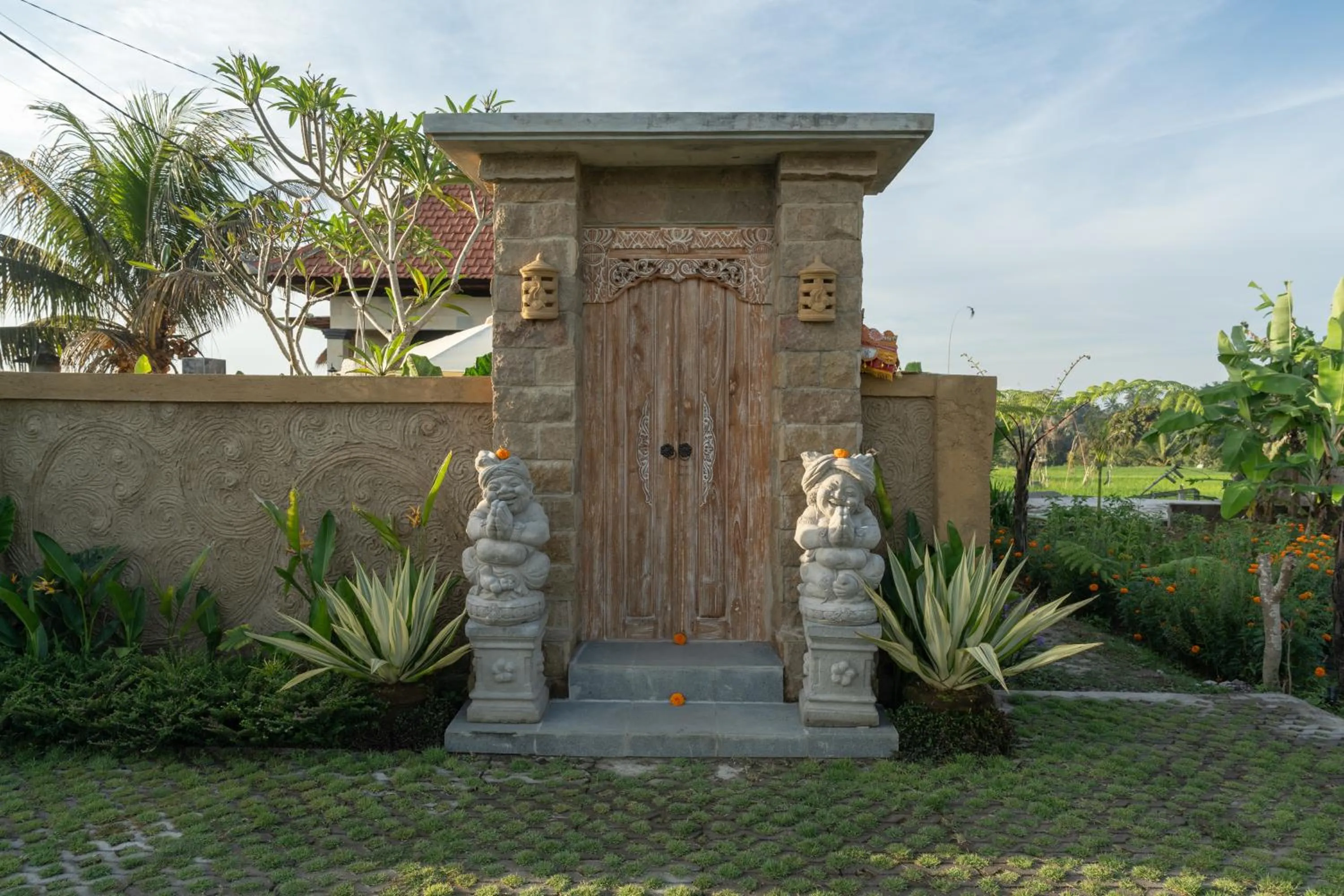 Facade/entrance in Wisana Villa Ubud by Dhananjaya Hospitality