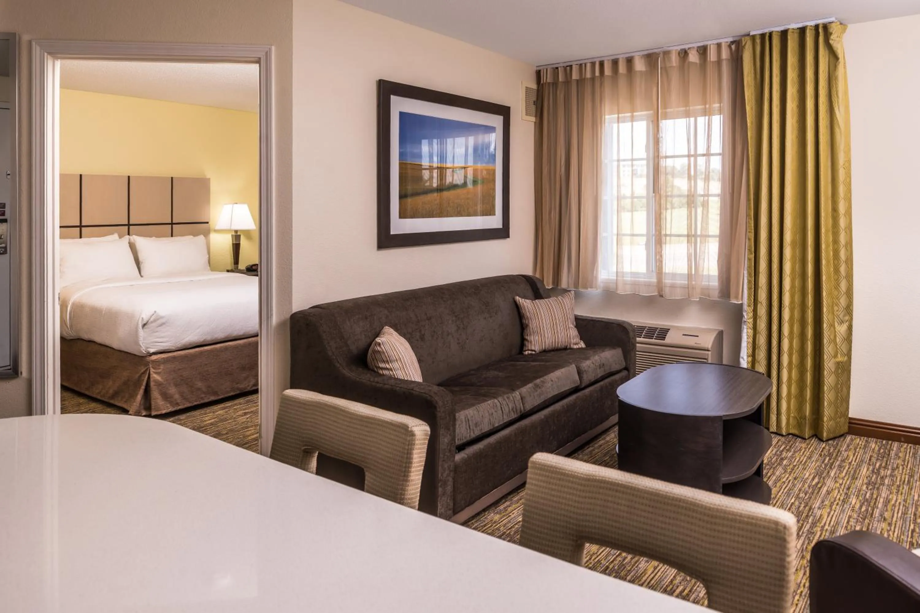 Bedroom, Bed in Candlewood Suites - Topeka West by IHG
