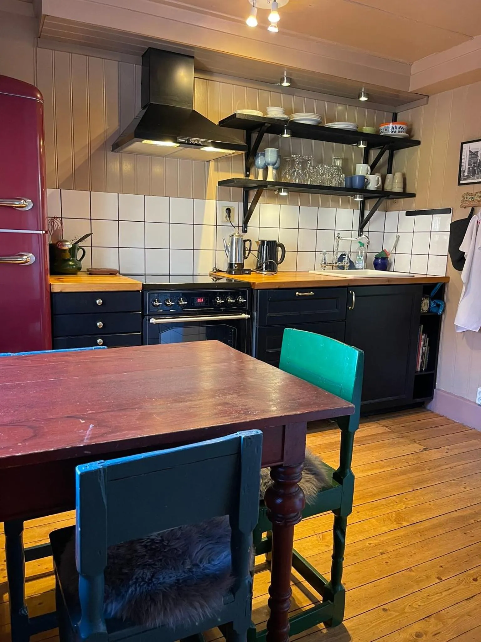Kitchen or kitchenette in Prästgatanett Apartments