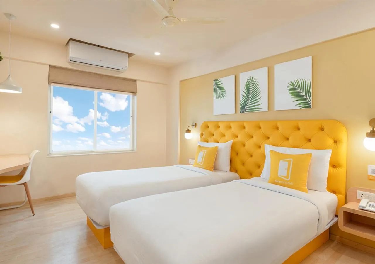 View (from property/room), Bed in Bloom Hotel - Balewadi
