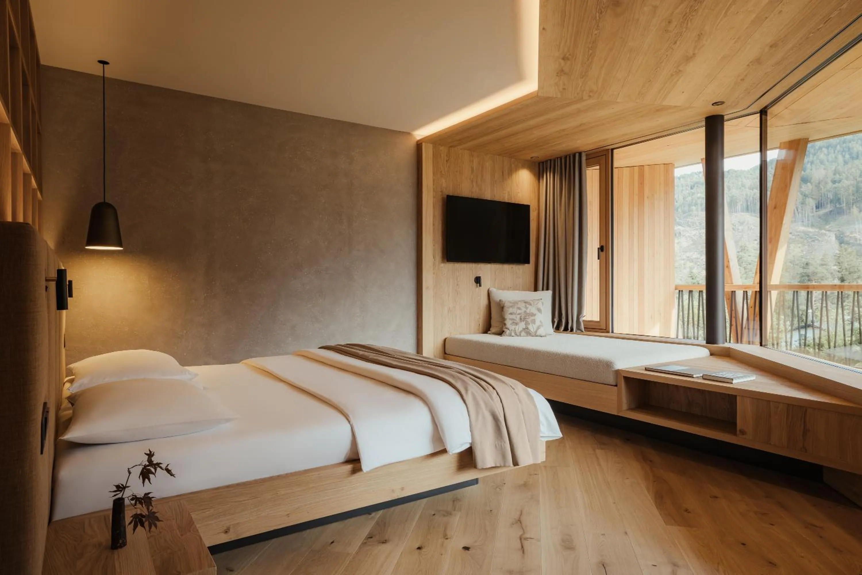 Bed in Taubers Bio Vitalhotel