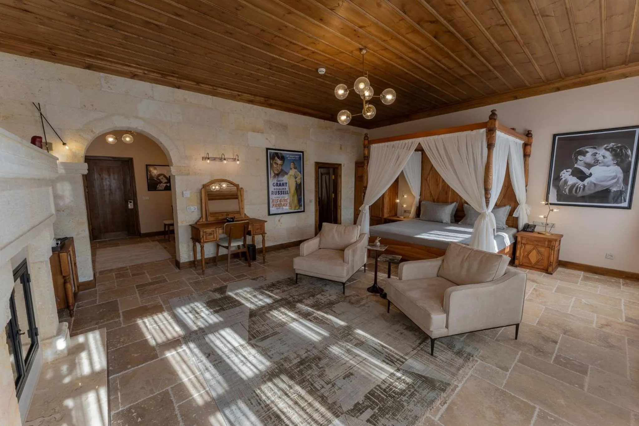 Seating area in Asmalı Konak Cave Suites