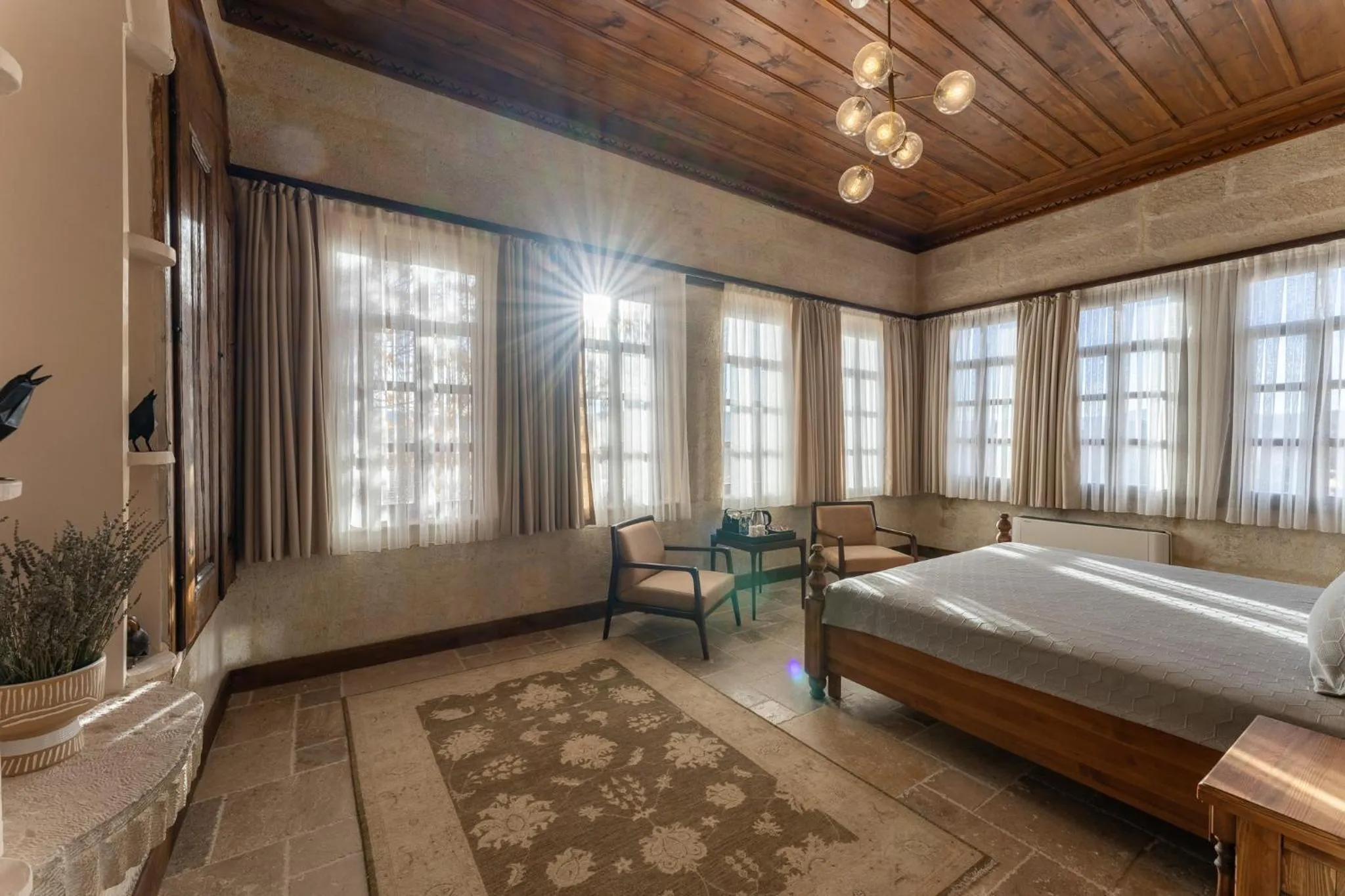 Bed in Asmalı Konak Cave Suites