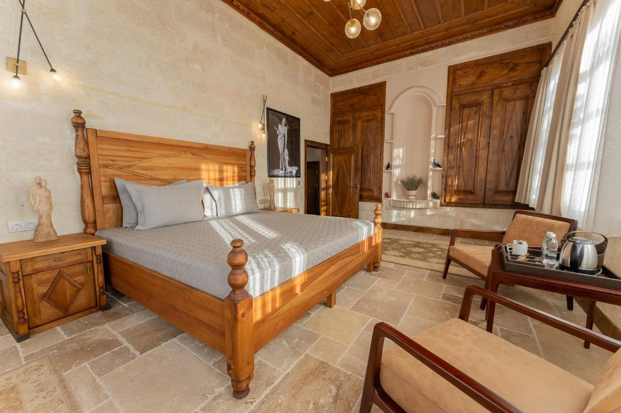 Bed in Asmalı Konak Cave Suites