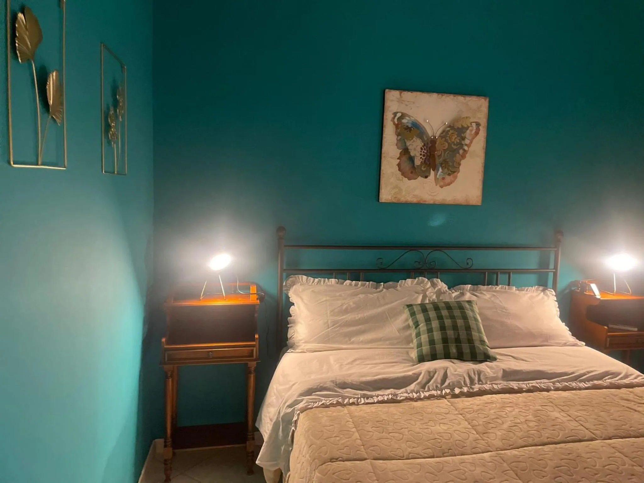 Bed in Pompei Duplex Apartment Deluxe