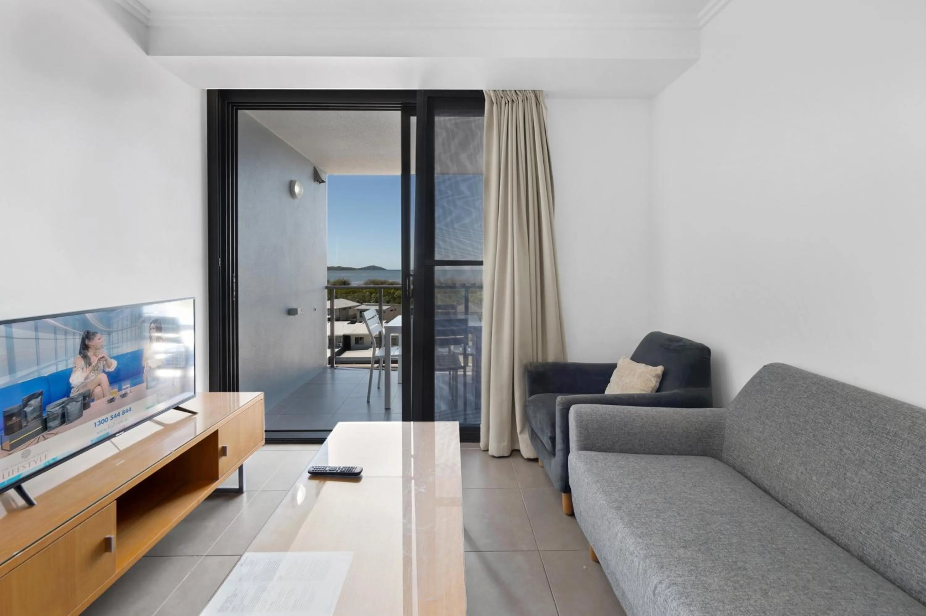 Living room in Pacific Sands Apartments Mackay