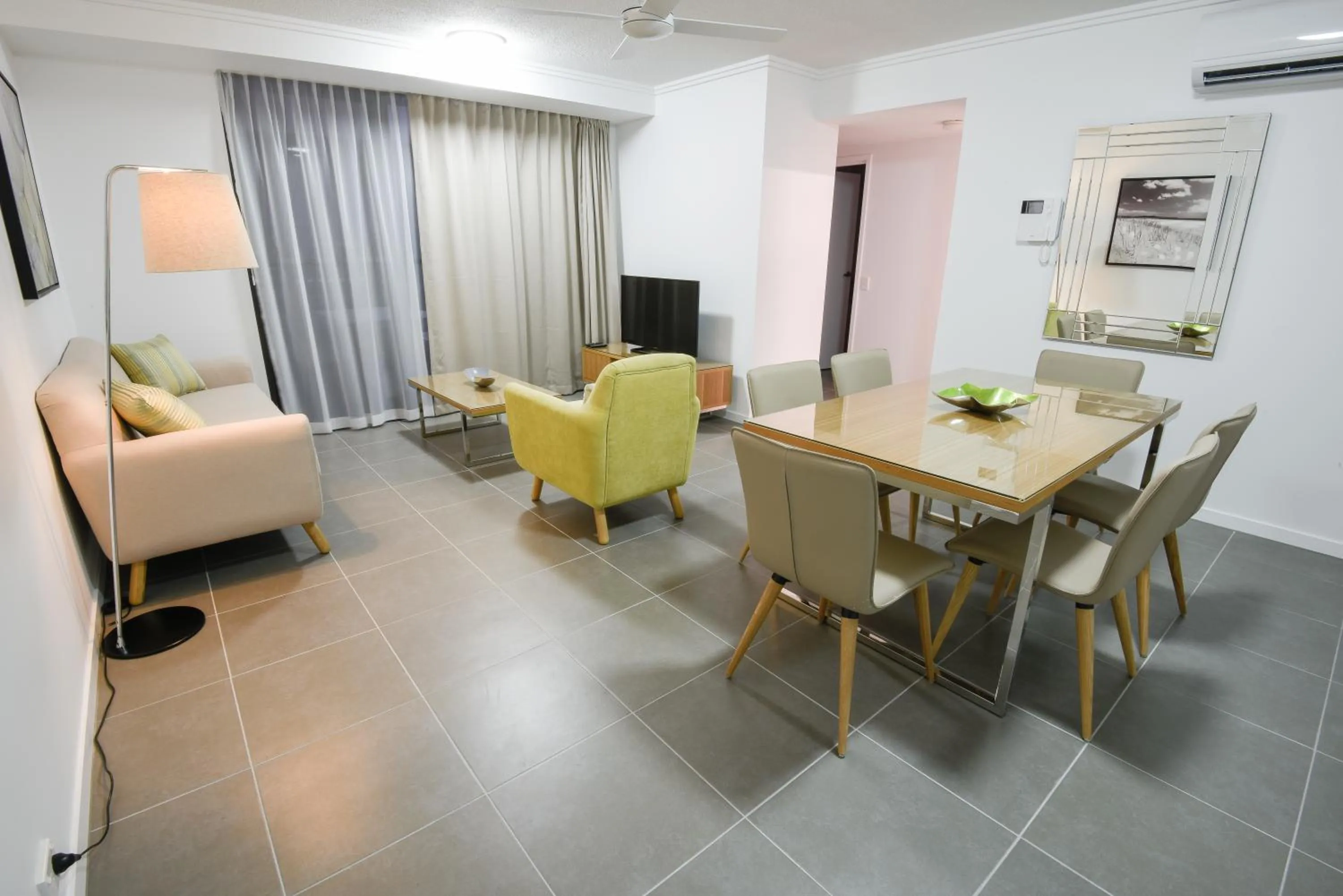 Living room in Pacific Sands Apartments Mackay