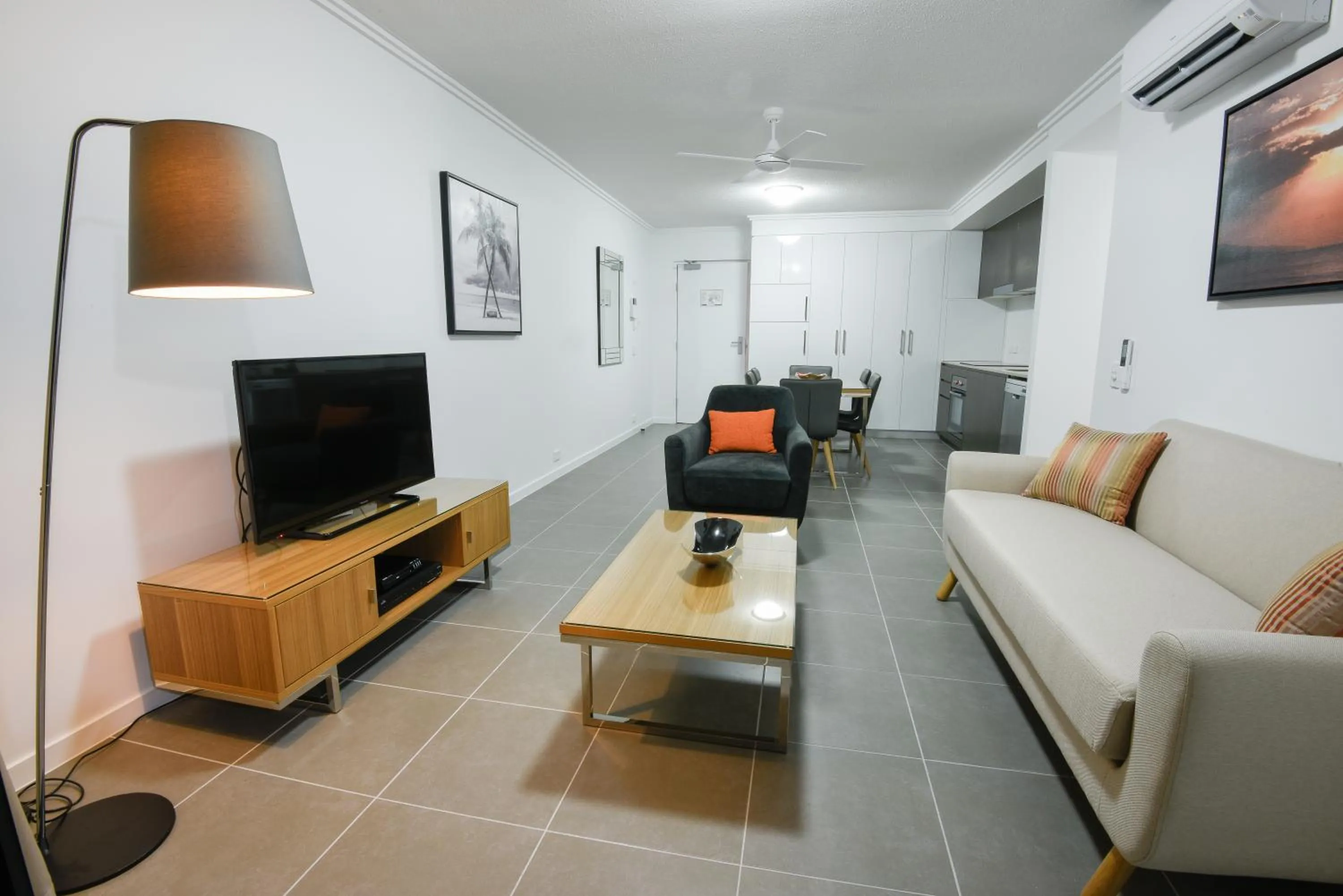 Living room in Pacific Sands Apartments Mackay