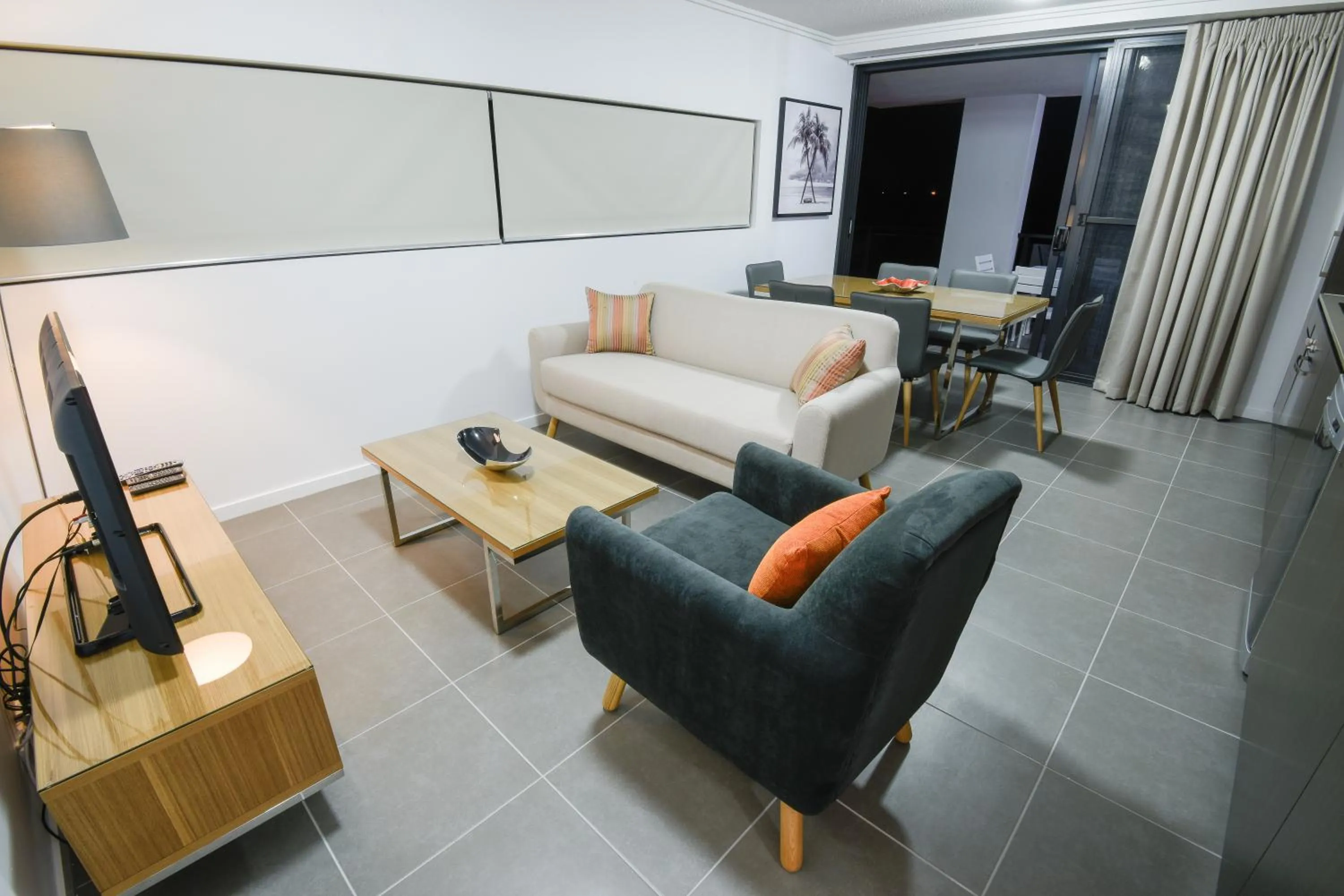 Living room in Pacific Sands Apartments Mackay