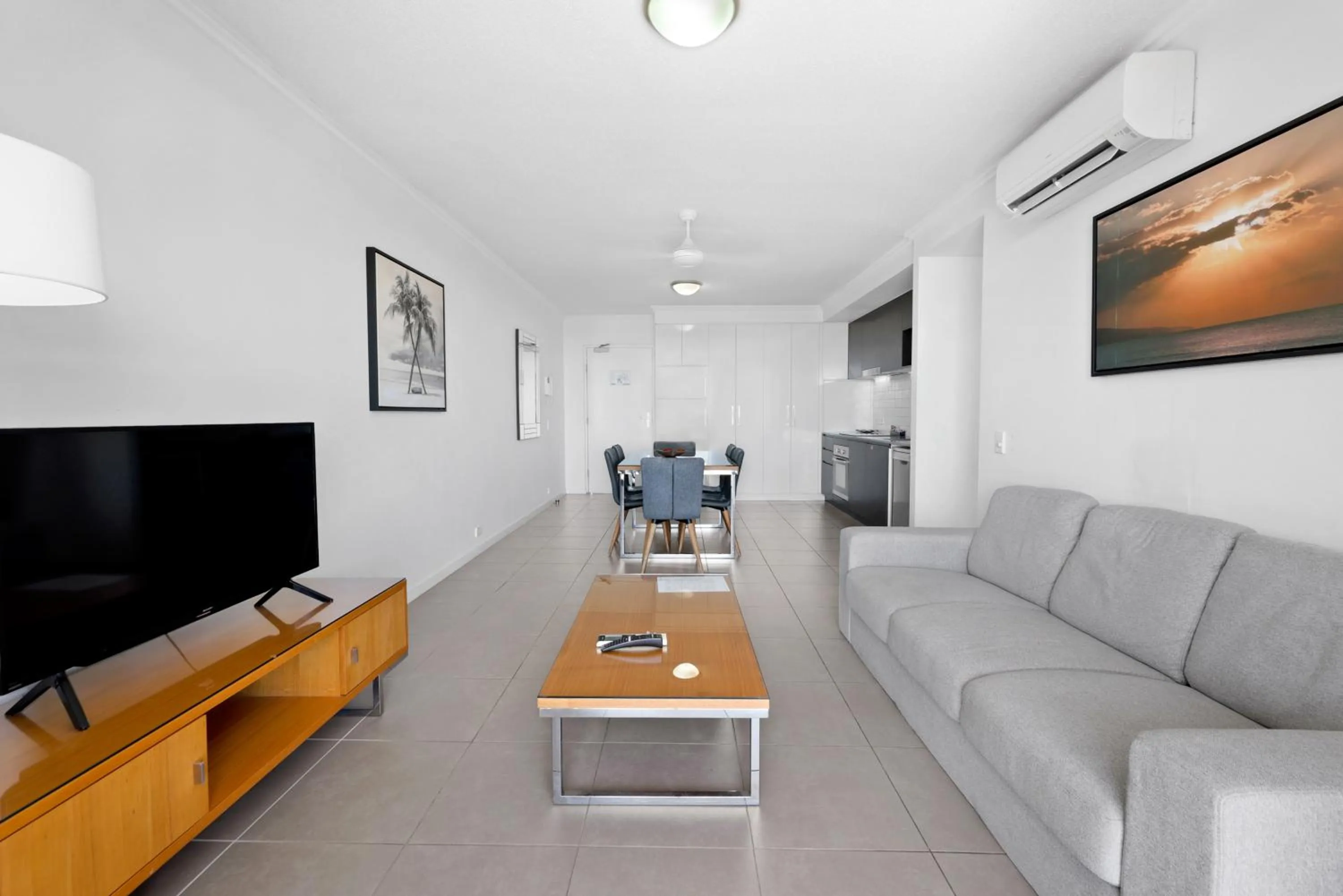 Living room in Pacific Sands Apartments Mackay
