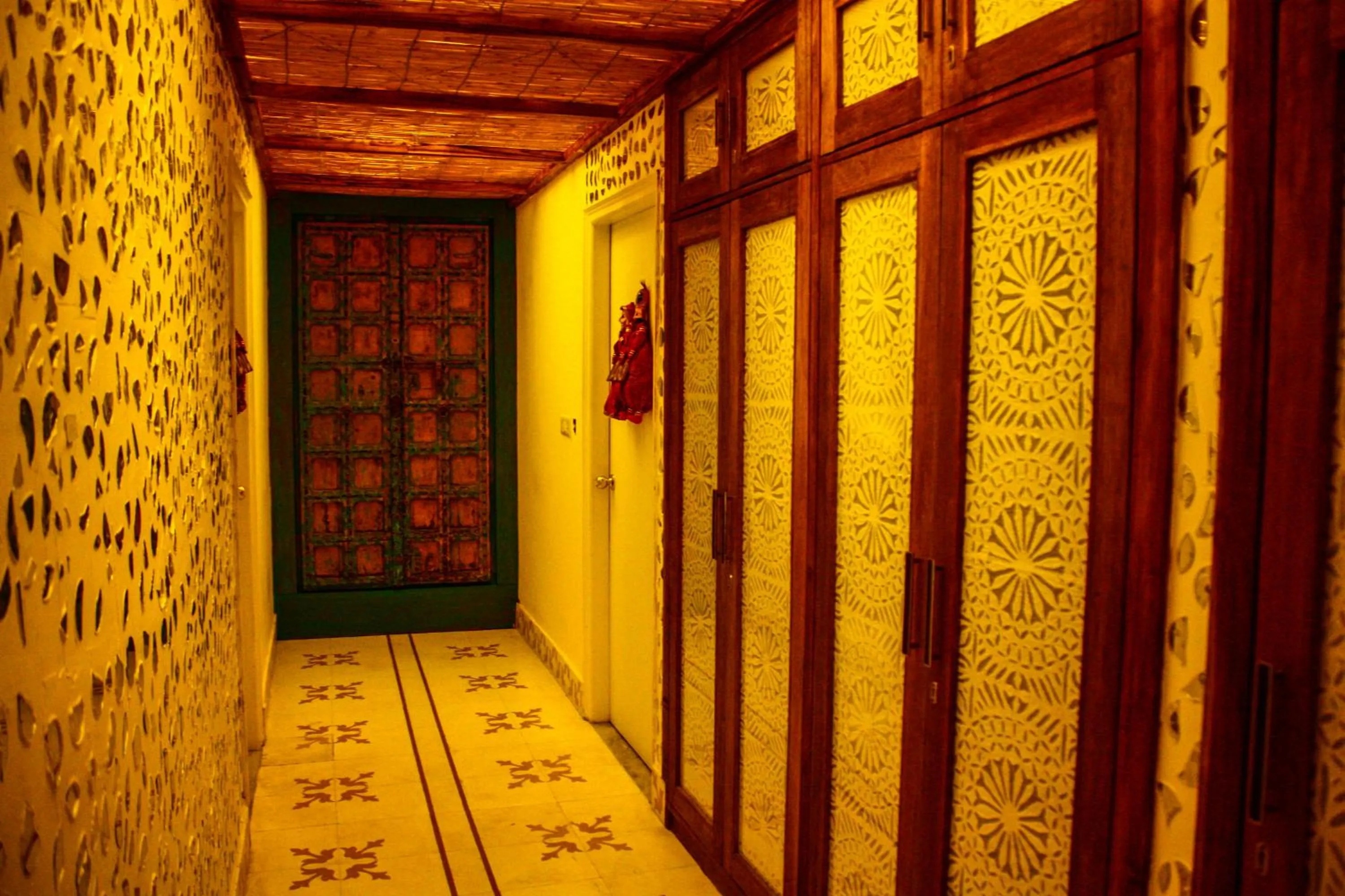 Decorative detail in Moustache Hostel, Jaipur