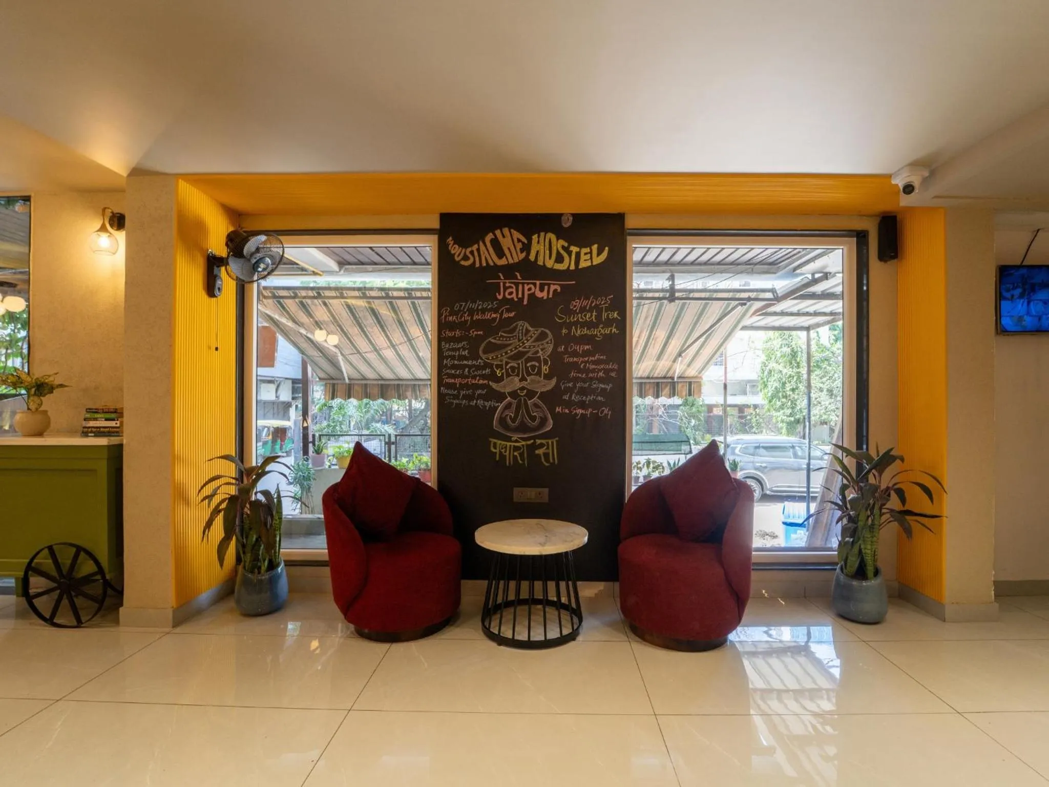 Lobby or reception in Moustache Hostel, Jaipur