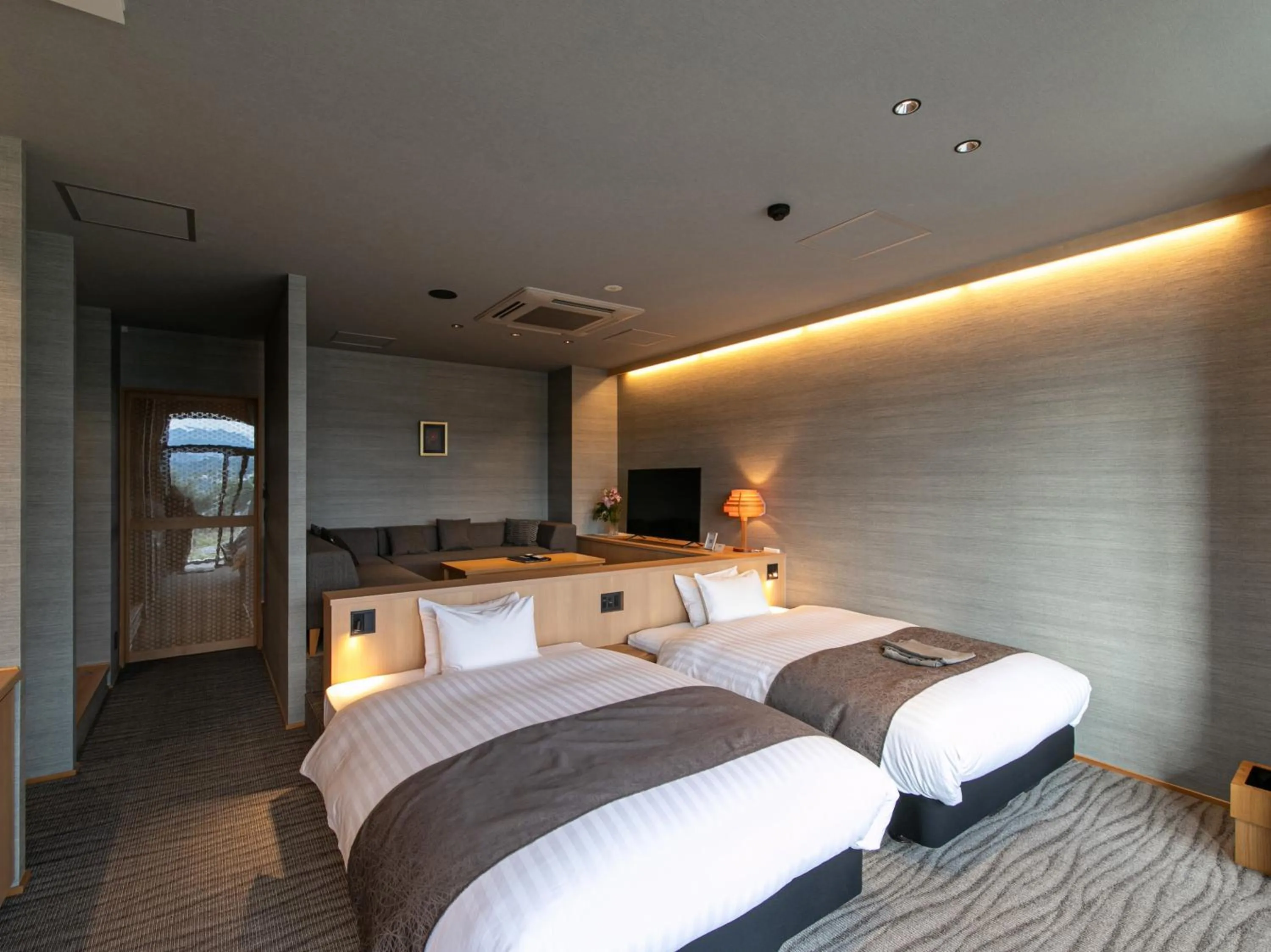 Bed in Hitoyoshi Onsen Nabeya