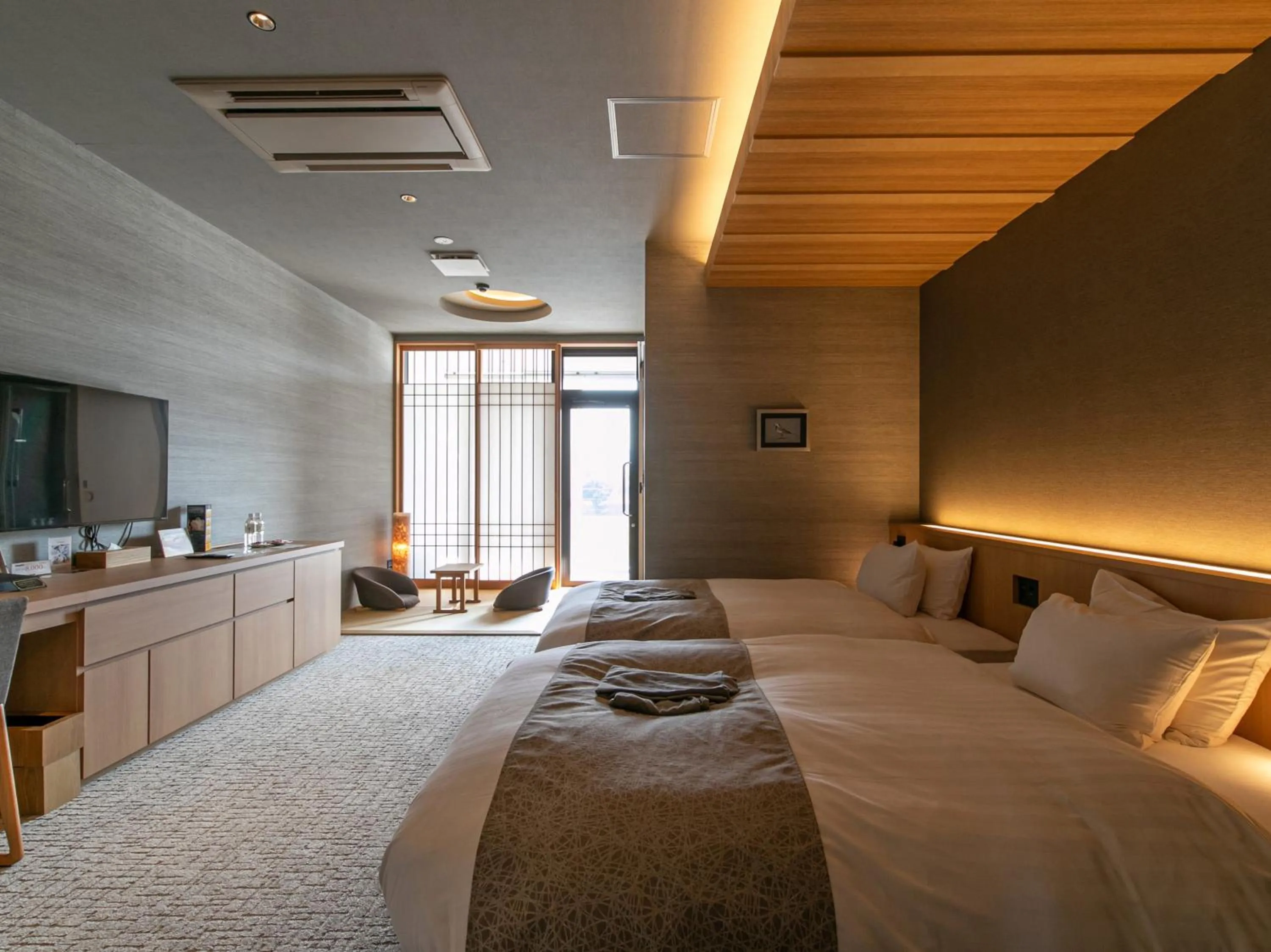 Bed in Hitoyoshi Onsen Nabeya