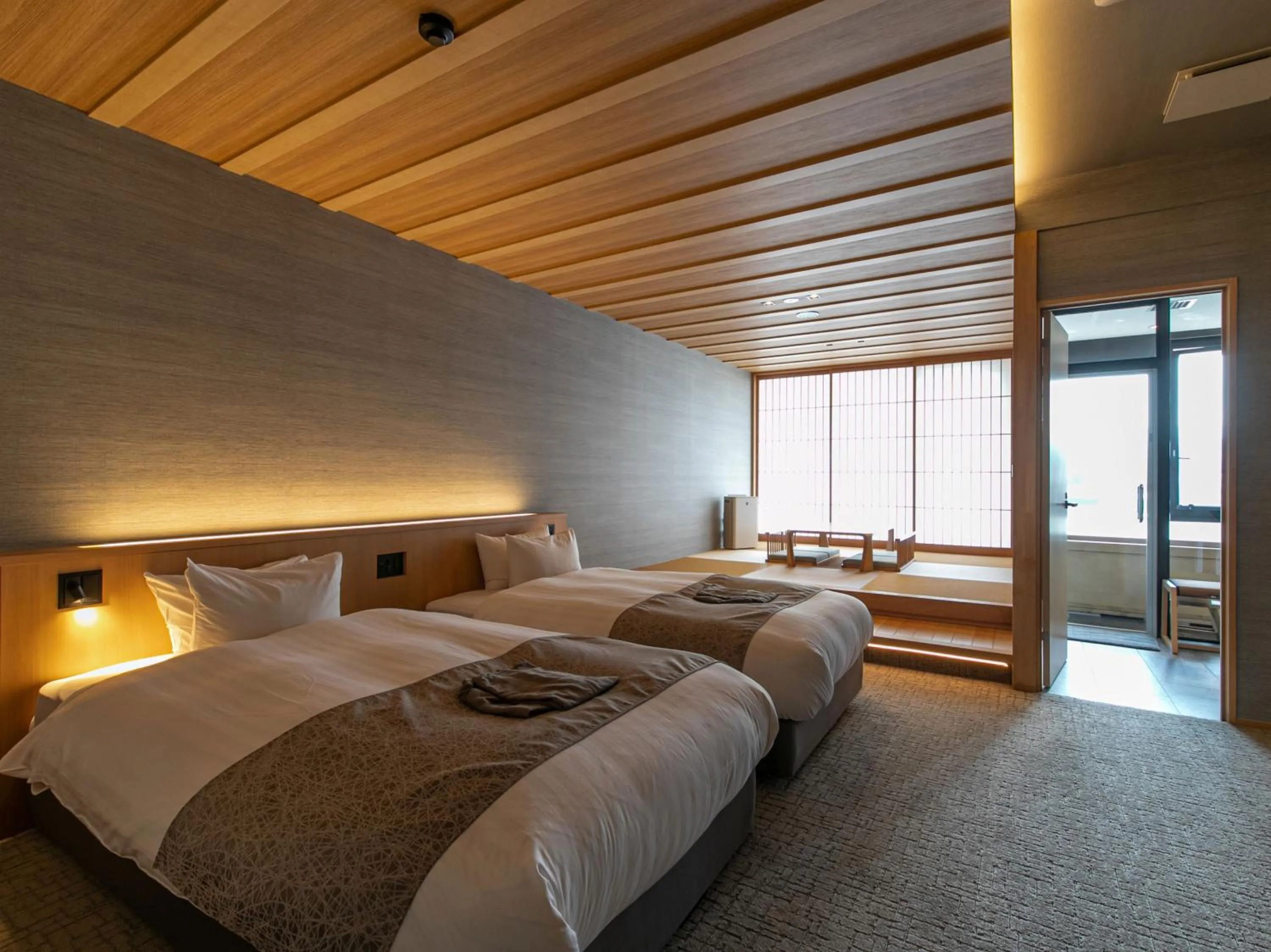 Bed in Hitoyoshi Onsen Nabeya