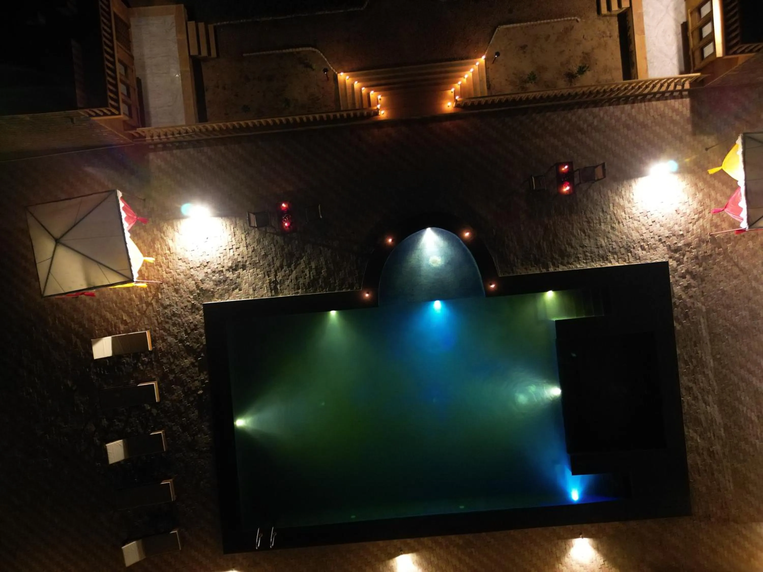 Evening entertainment in sand castle resort